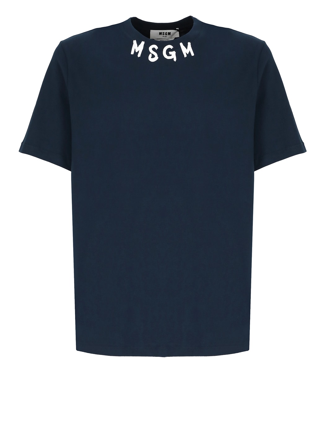 Shop Msgm Cotton T-shirt In Blu