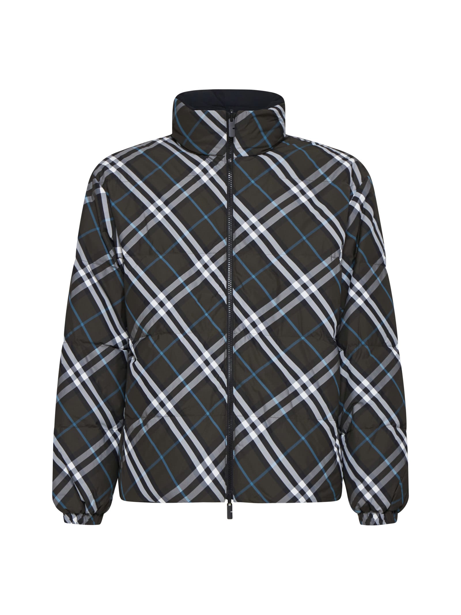 Shop Burberry Down Jacket In Snug Ip Check