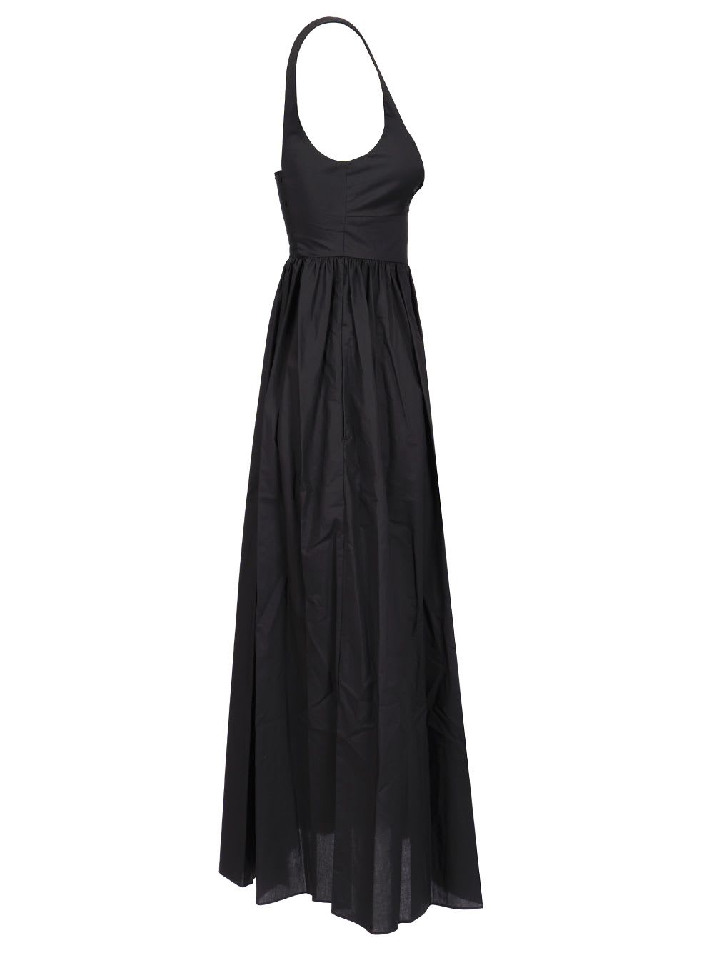 Shop Matteau Poplin Midi Dress In Black