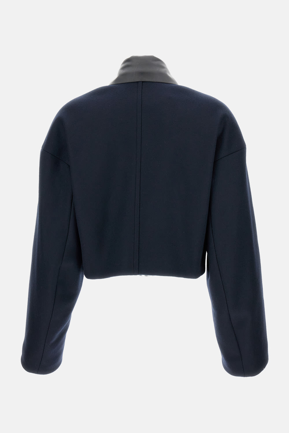 Sportmax Cropped Wool Jacket Vacuo In Blue