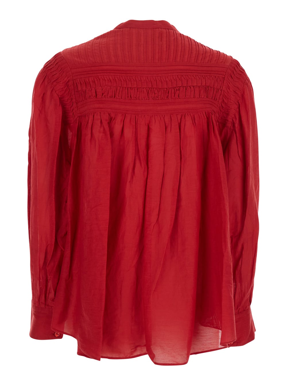 Isabel Marant Étoile Marant Etoile Women Plalia Biologic Cotton And Viscose Shirt In Red