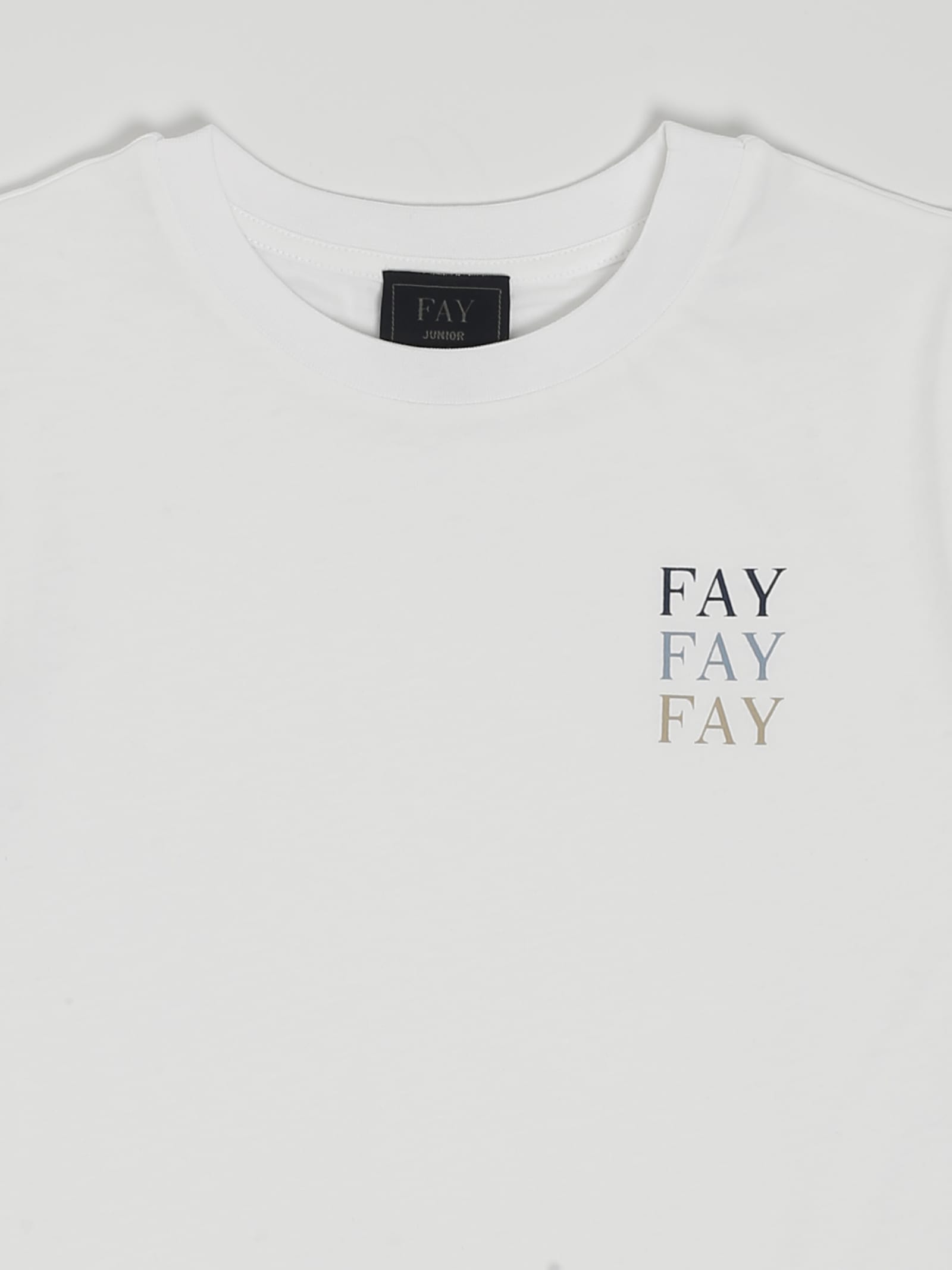 Shop Fay T-shirt T-shirt In Bianco