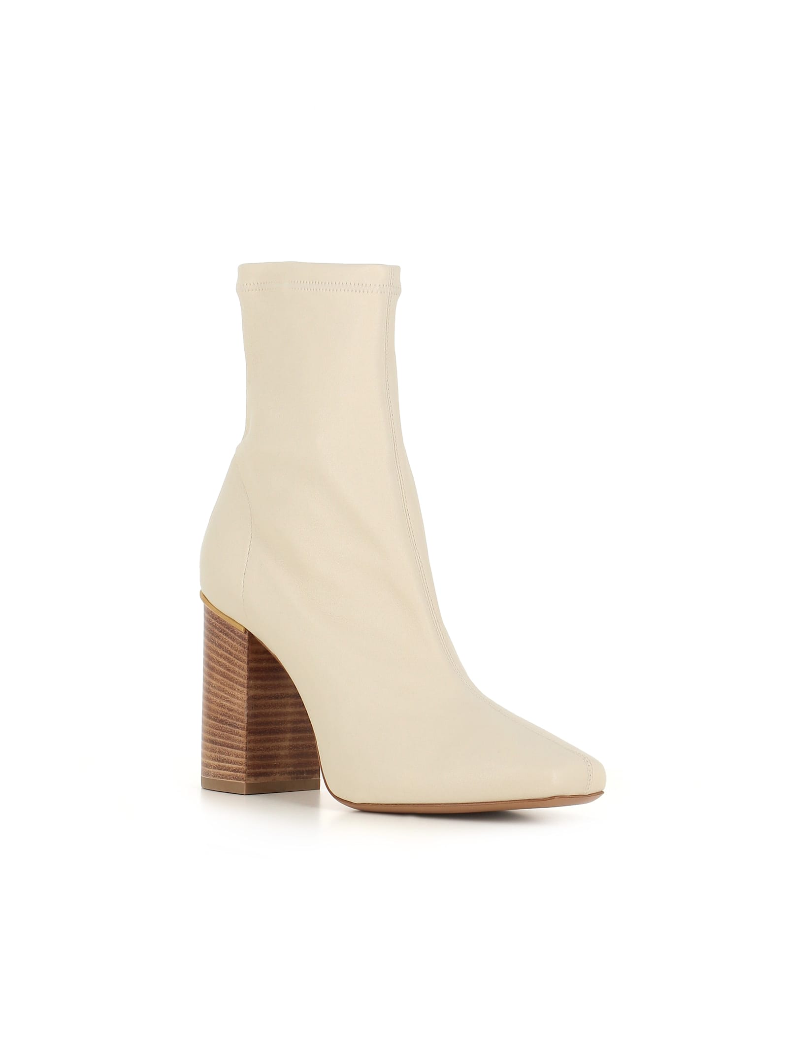 Shop Chloé Ankle-boot In Beige