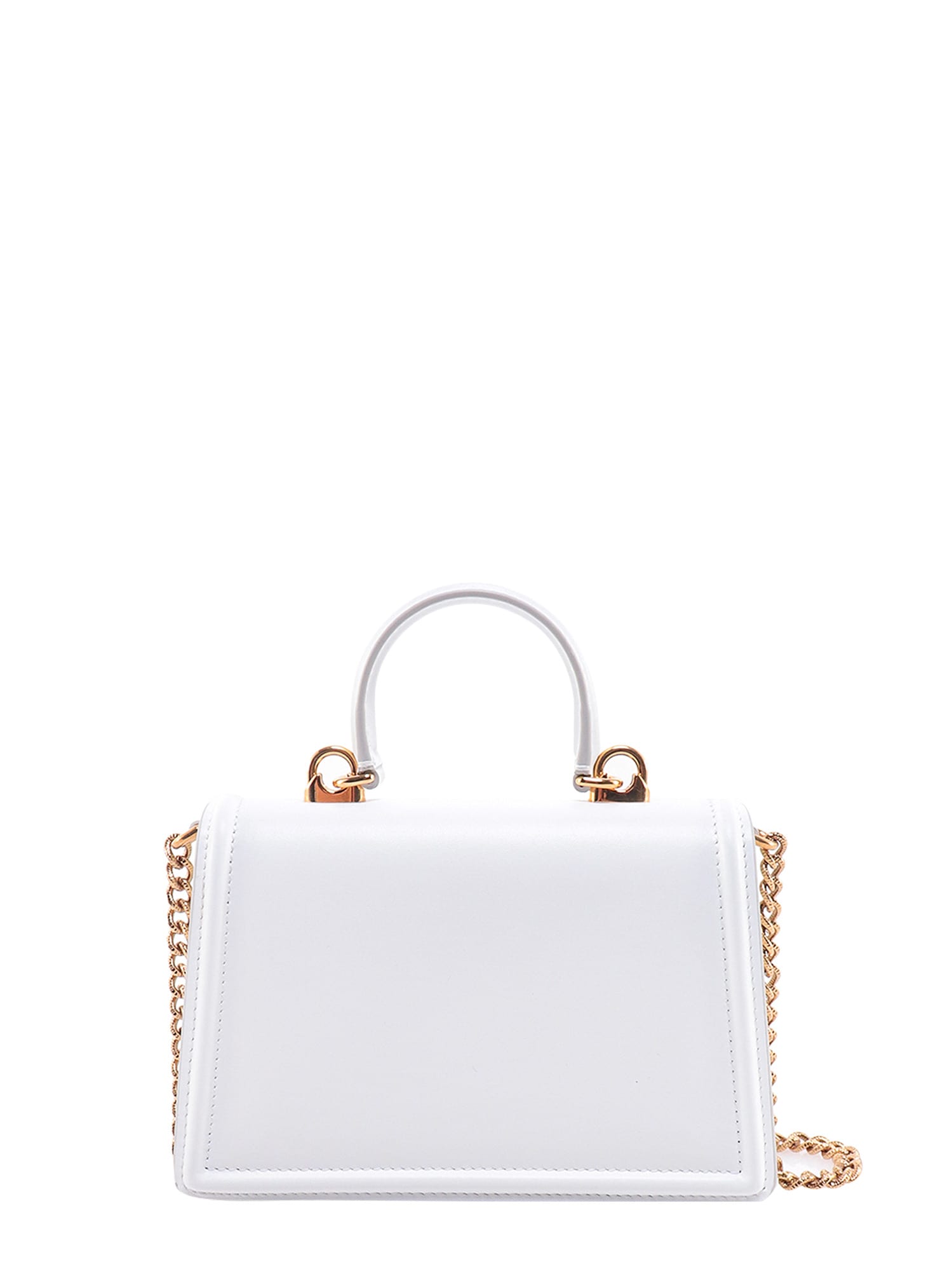 Shop Dolce & Gabbana Small Devotion Bag Shoulder Bag In White