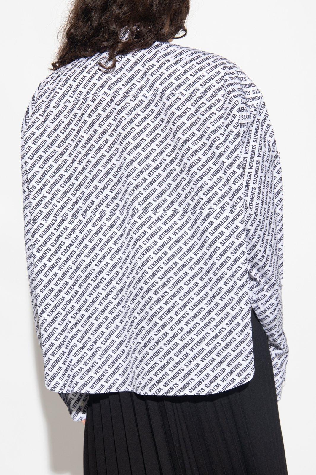 VETEMENTS LOGO PRINTED BUTTONED SHIRT 