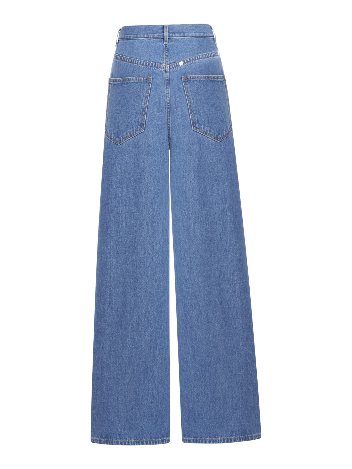 Shop Givenchy Denim Wide-leg Jeans In Deep Blue