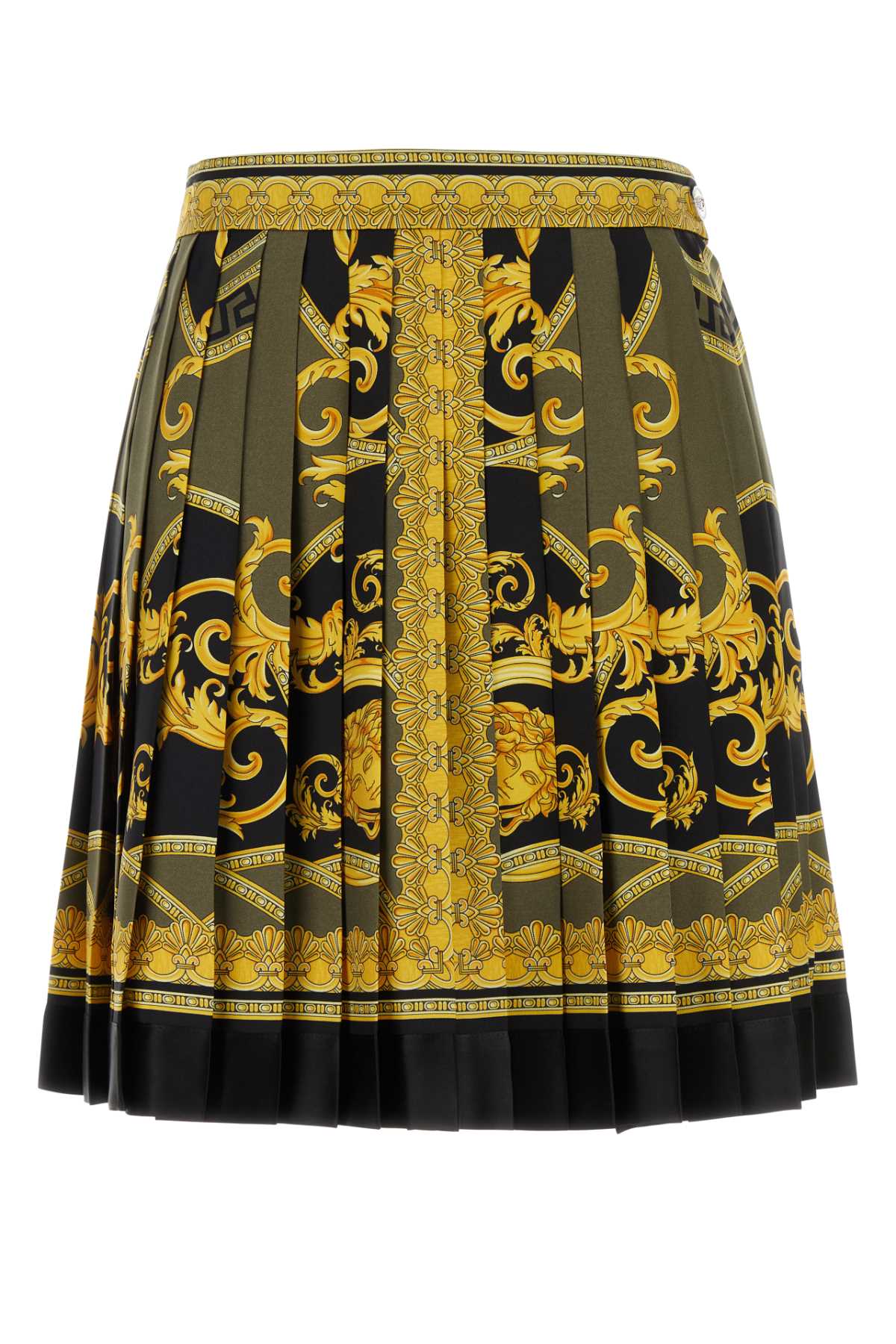 Shop Versace Printed Silk Skirt In 5bc60