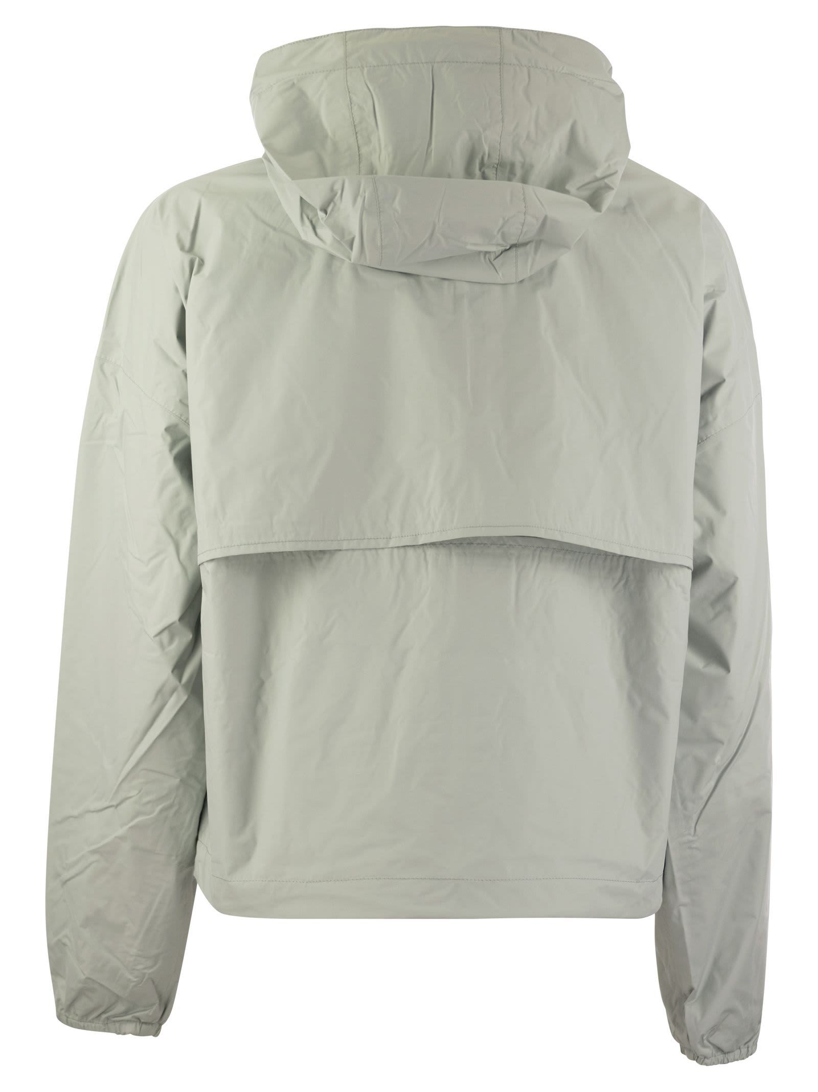 Shop K-way Laurette Plus - Reversible Hooded Jacket In Light Green/dark Green