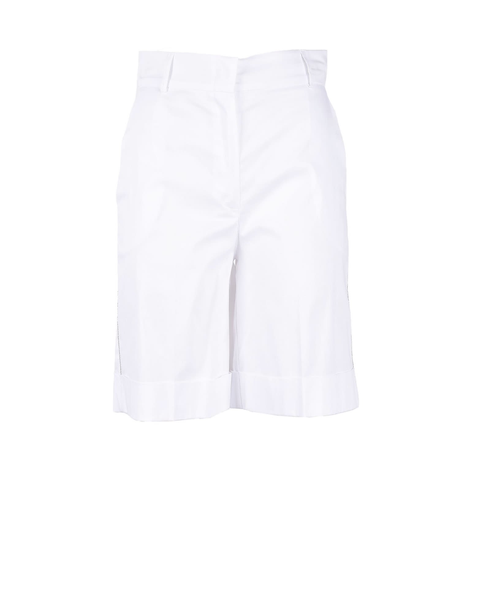 D.Exterior Womens White Bermuda Shorts
