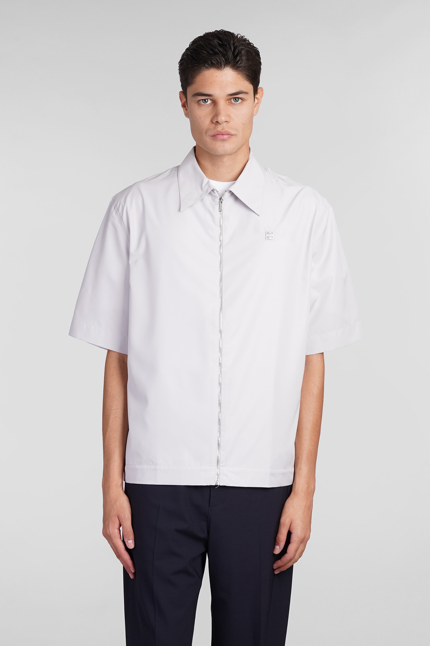 Shop Givenchy Shirt In Grey Polyester