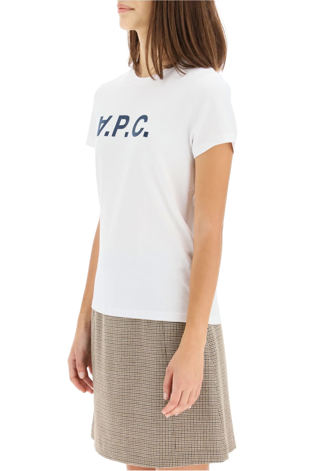 Shop Apc Vpc Logo Flock T-shirt In White
