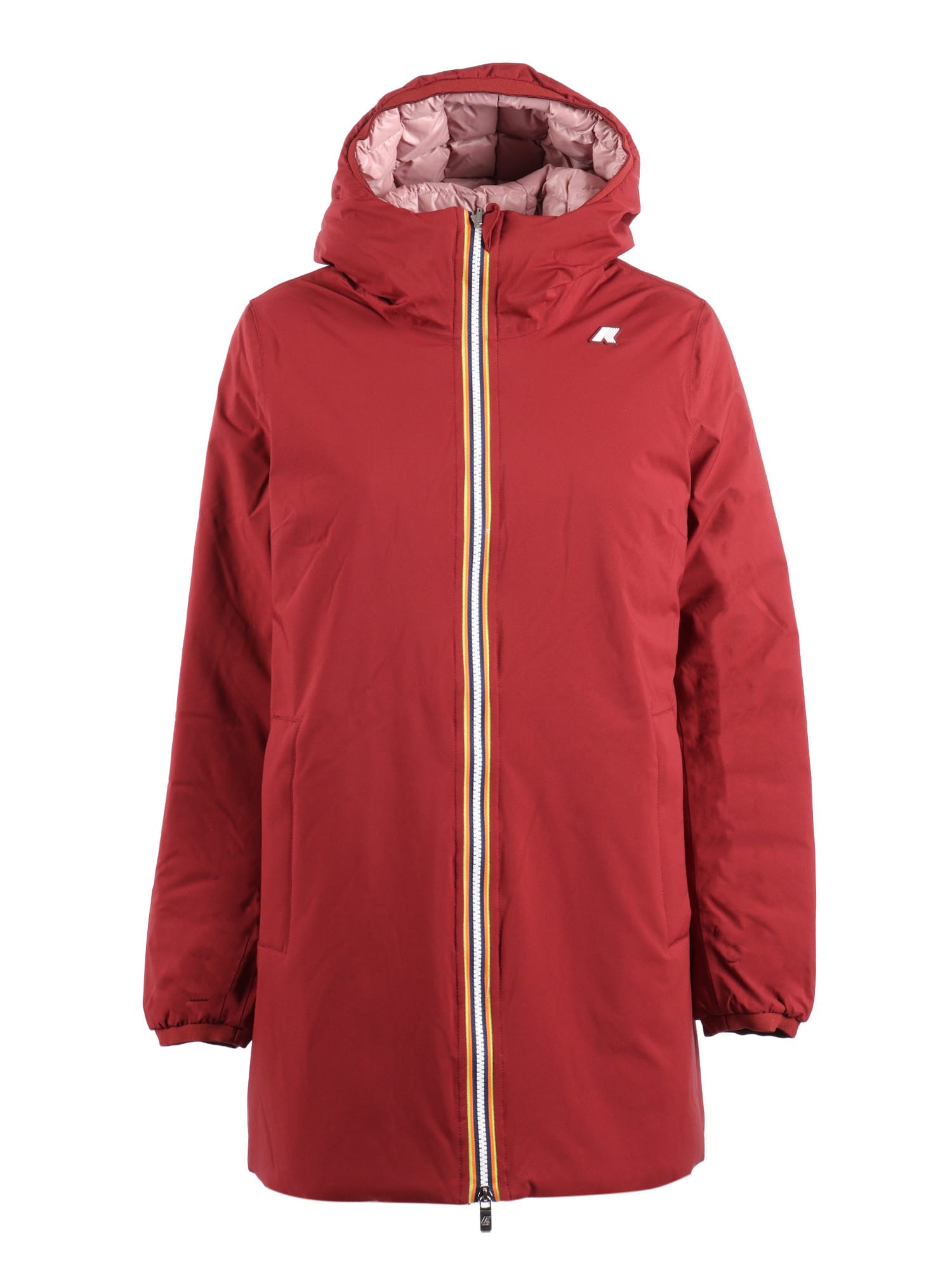 K-way Sophie St Thermo Double Down Jacket In Red
