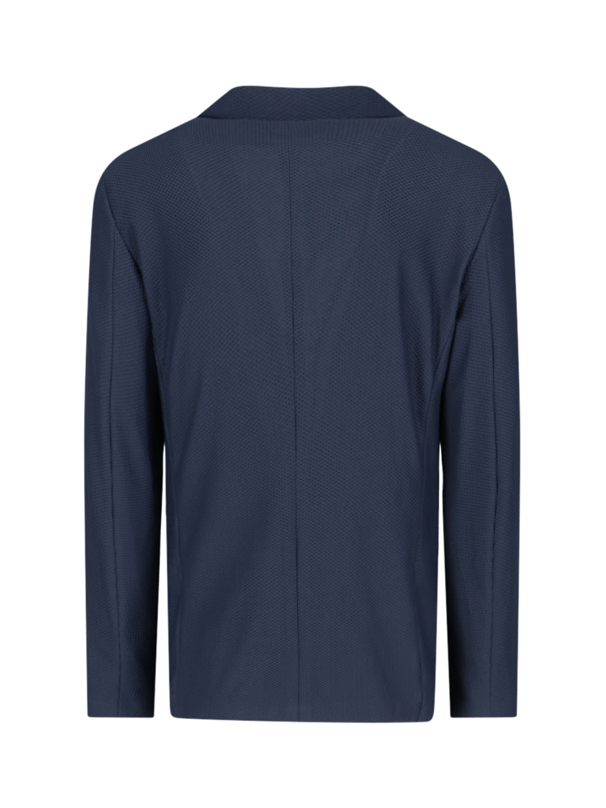 Shop Giorgio Armani Single-breasted Blazer In Blue