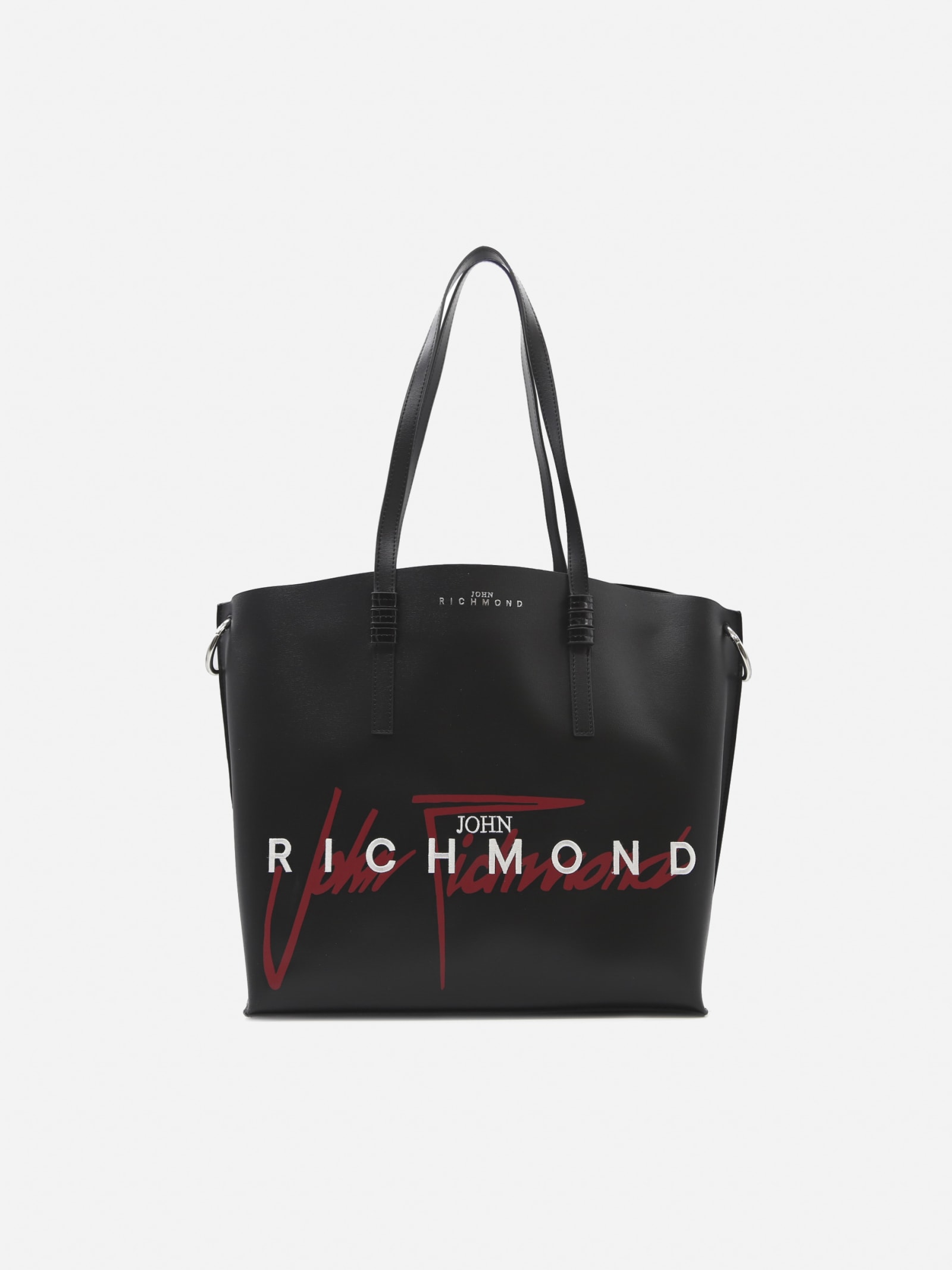 John Richmond Kalispil Shopping Bag With Contrasting Logo Print