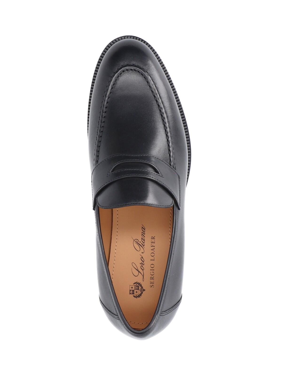 Loro Piana Sergio Walk Leather Loafer In Black