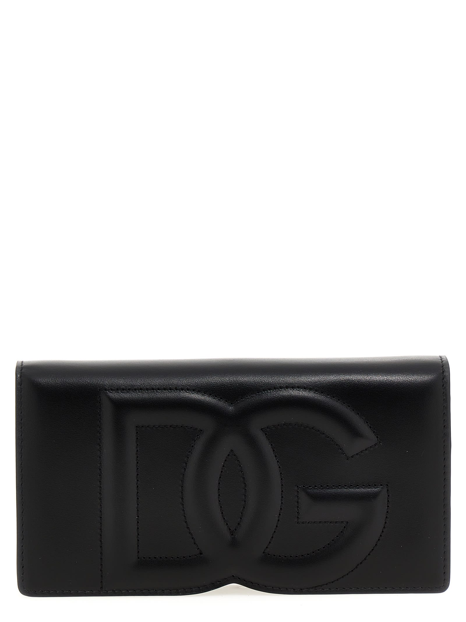 Shop Dolce & Gabbana Logo Smartphone Holder In Black