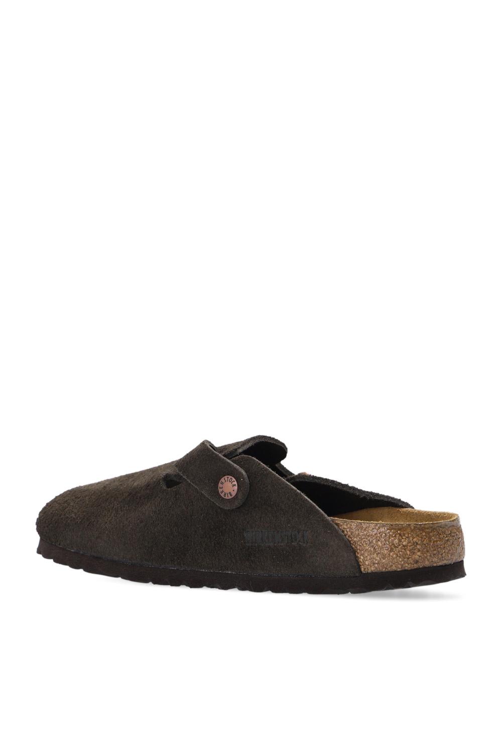 Shop Birkenstock Boston Bs Slides In Brown