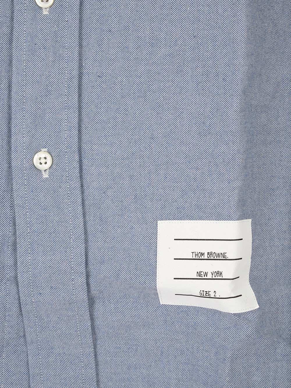 Shop Thom Browne Cotton Shirt In Light Blue