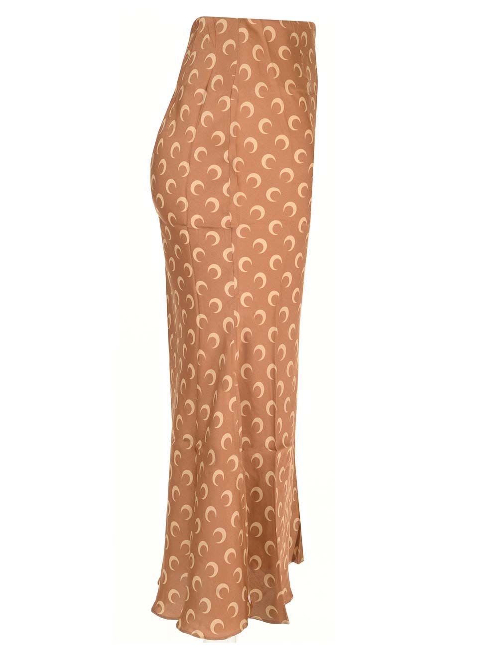 Shop Marine Serre Midi Skirt In Beige