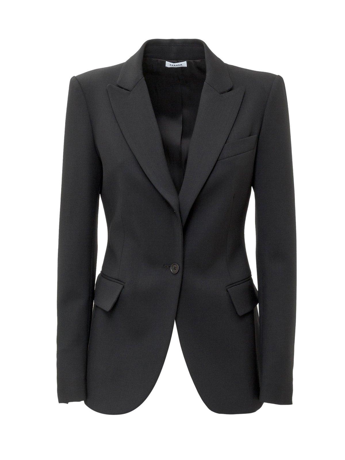 Shop P.a.r.o.s.h Liliuxy Single-breasted Blazer In Black