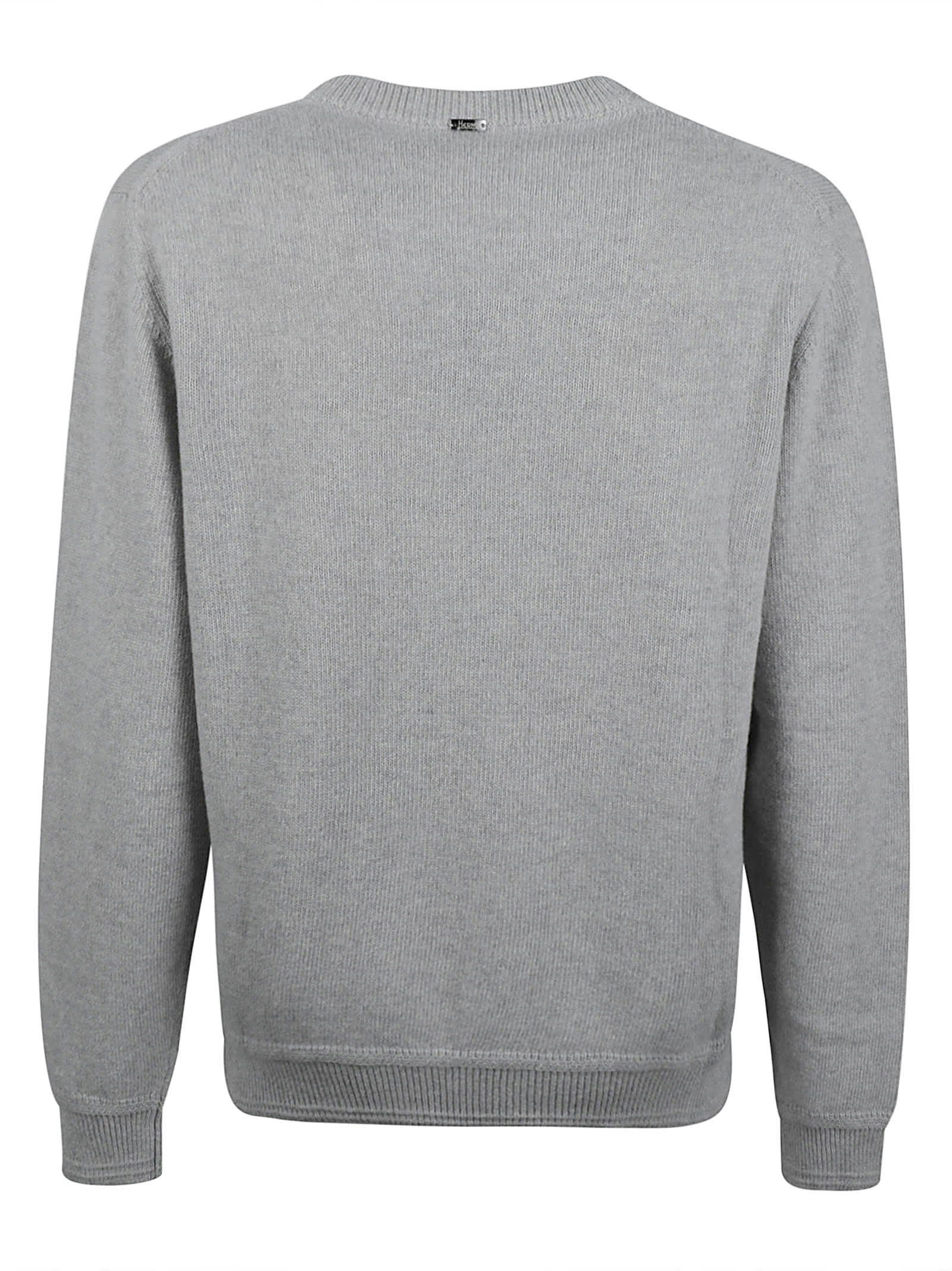 Shop Herno Round Neck Sweater In Stucco