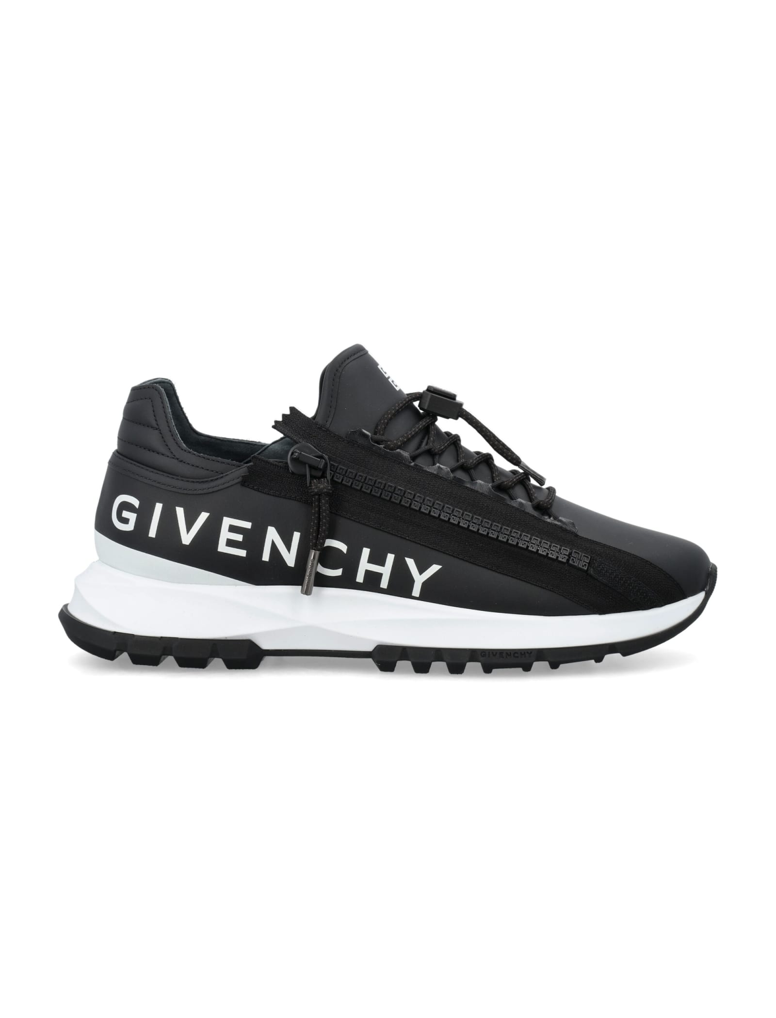 Shop Givenchy Spectre Zip Runners In Black/white