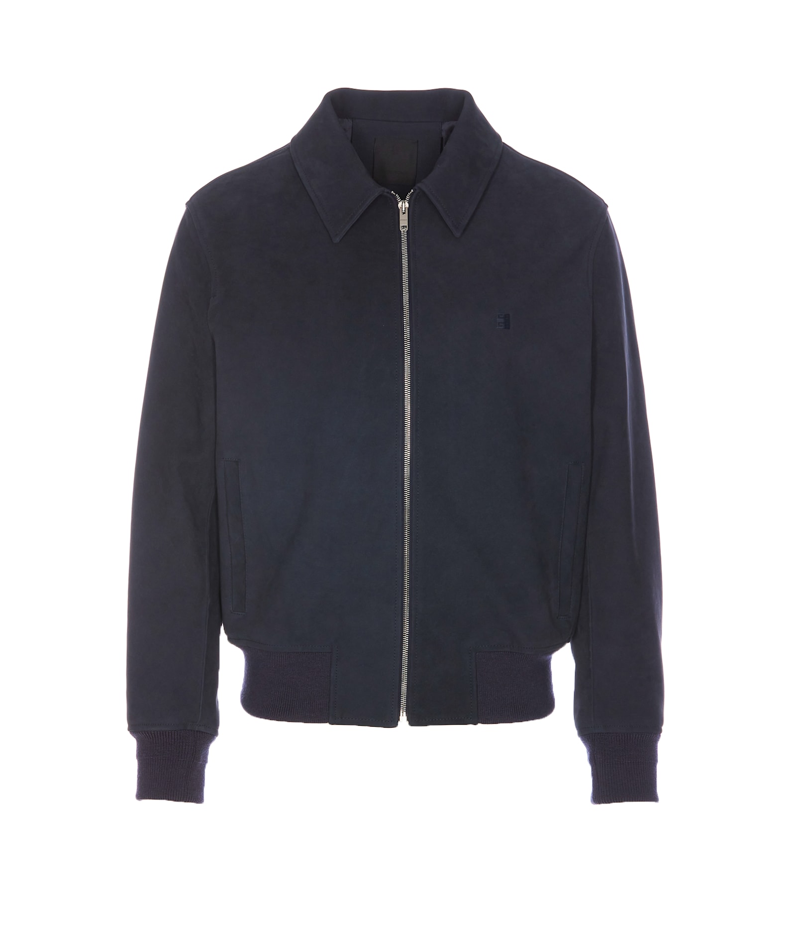 Shop Givenchy 4g Logo Bomber In Blue