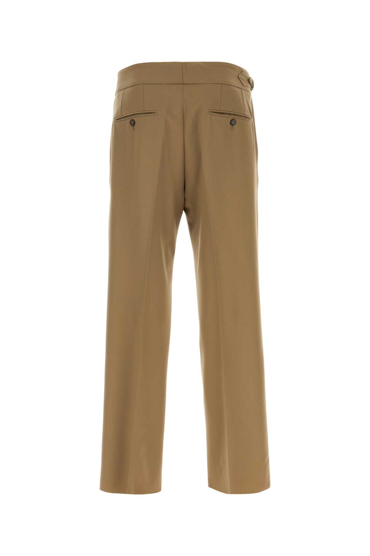 Shop Dolce & Gabbana Cappuccino Stretch Wool Pant In Makeupscuro