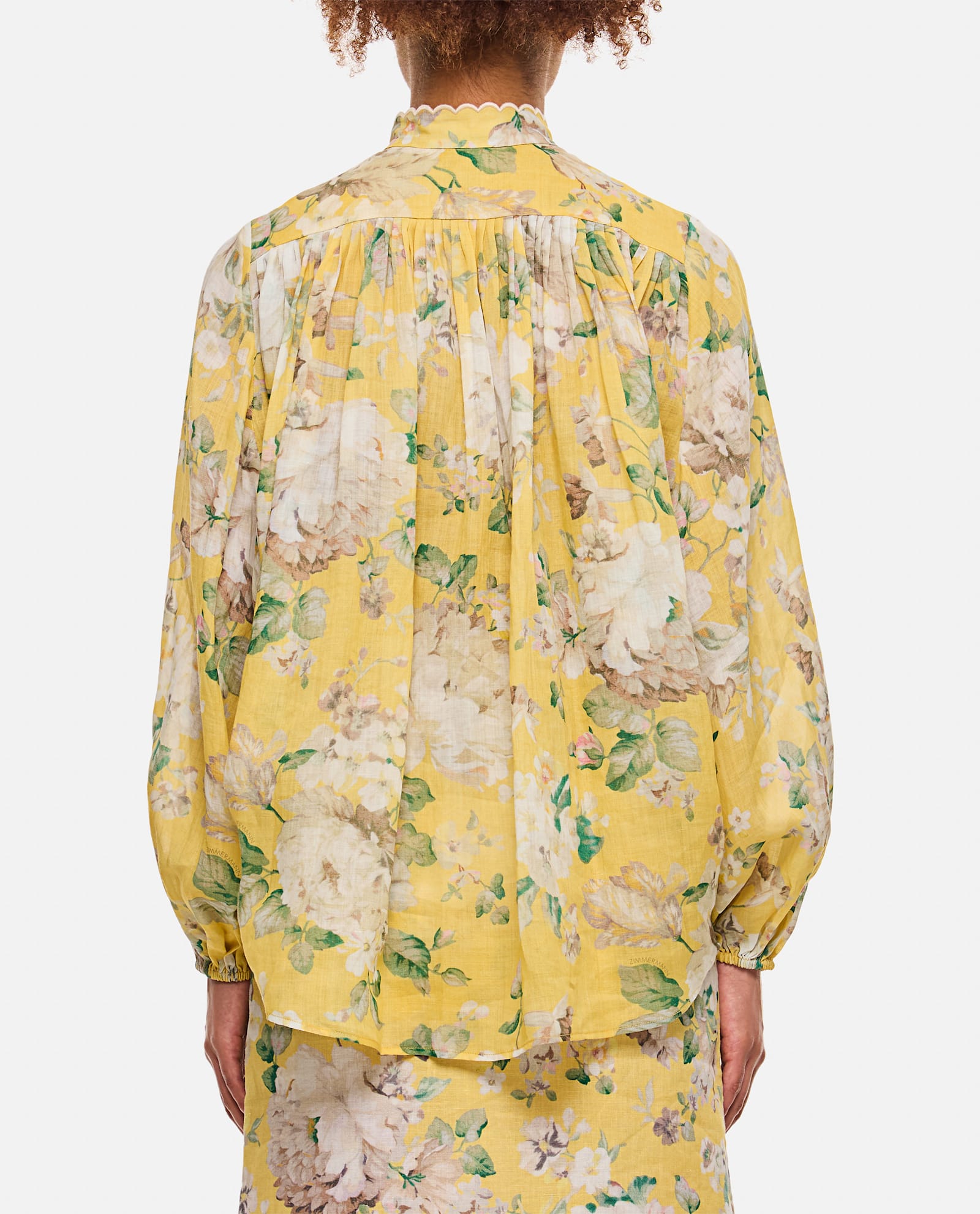 Zimmermann Acacia Bluse In Yellow
