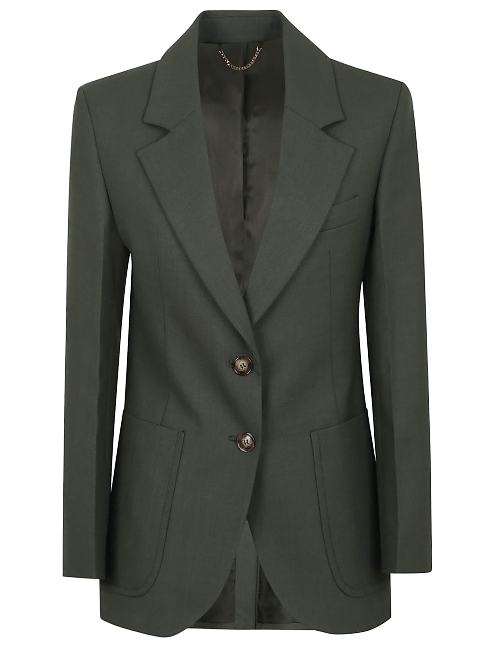 Victoria Beckham Womens Oregano Notch-lapels Slim-fit Stretch-woven Blazer In Multi