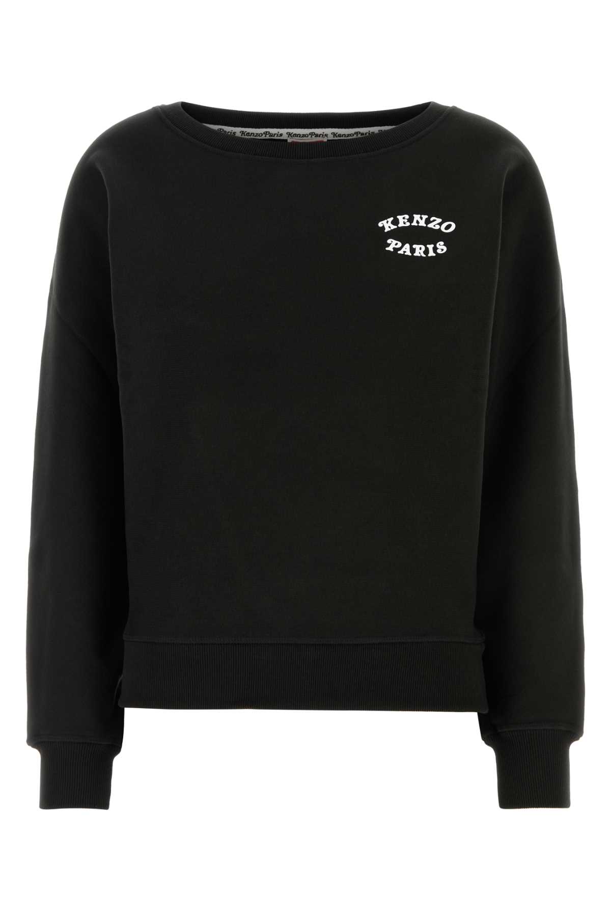 Black Cotton Sweatshirt