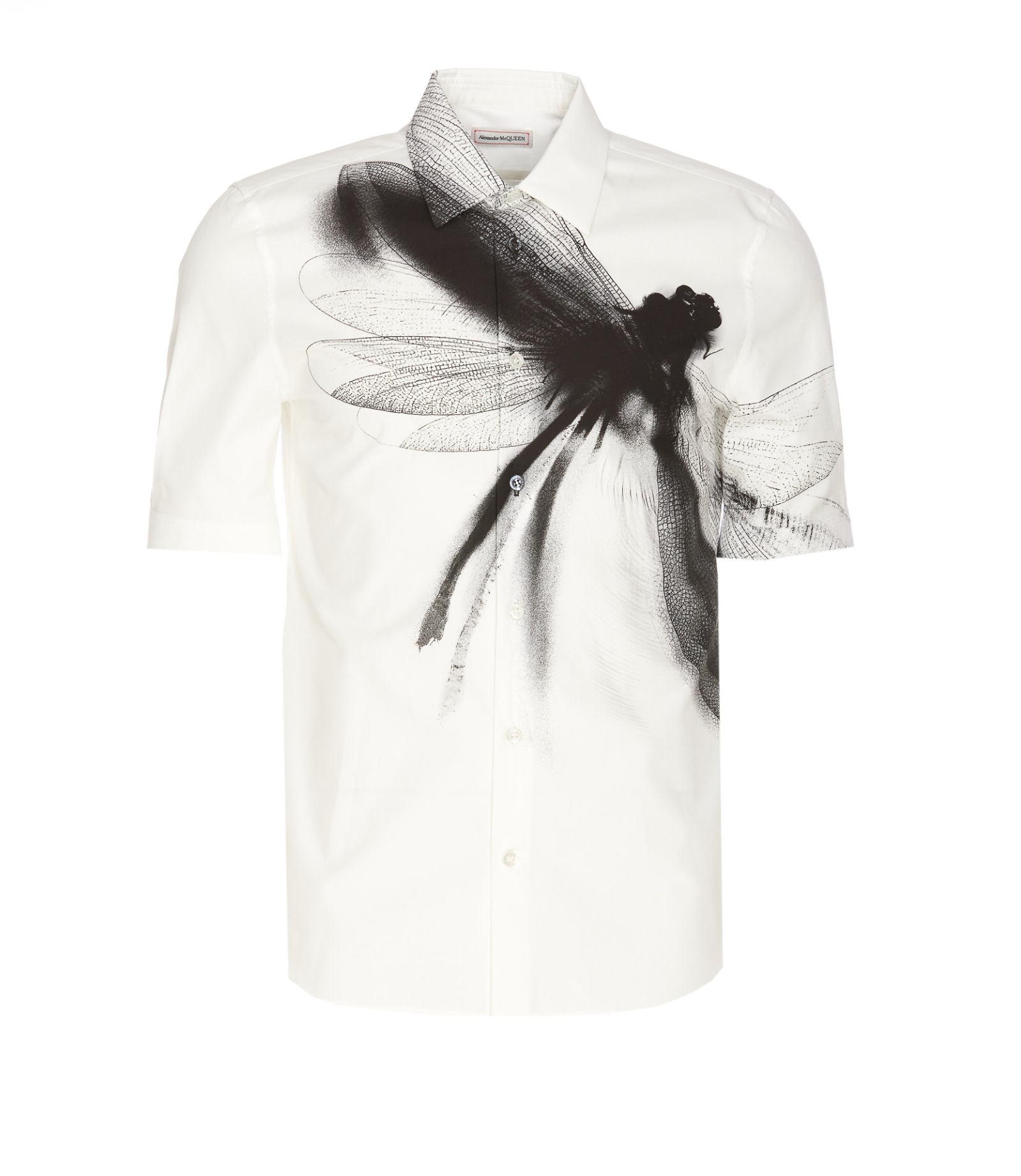 Shop Alexander Mcqueen Dragonfly Shirt In White