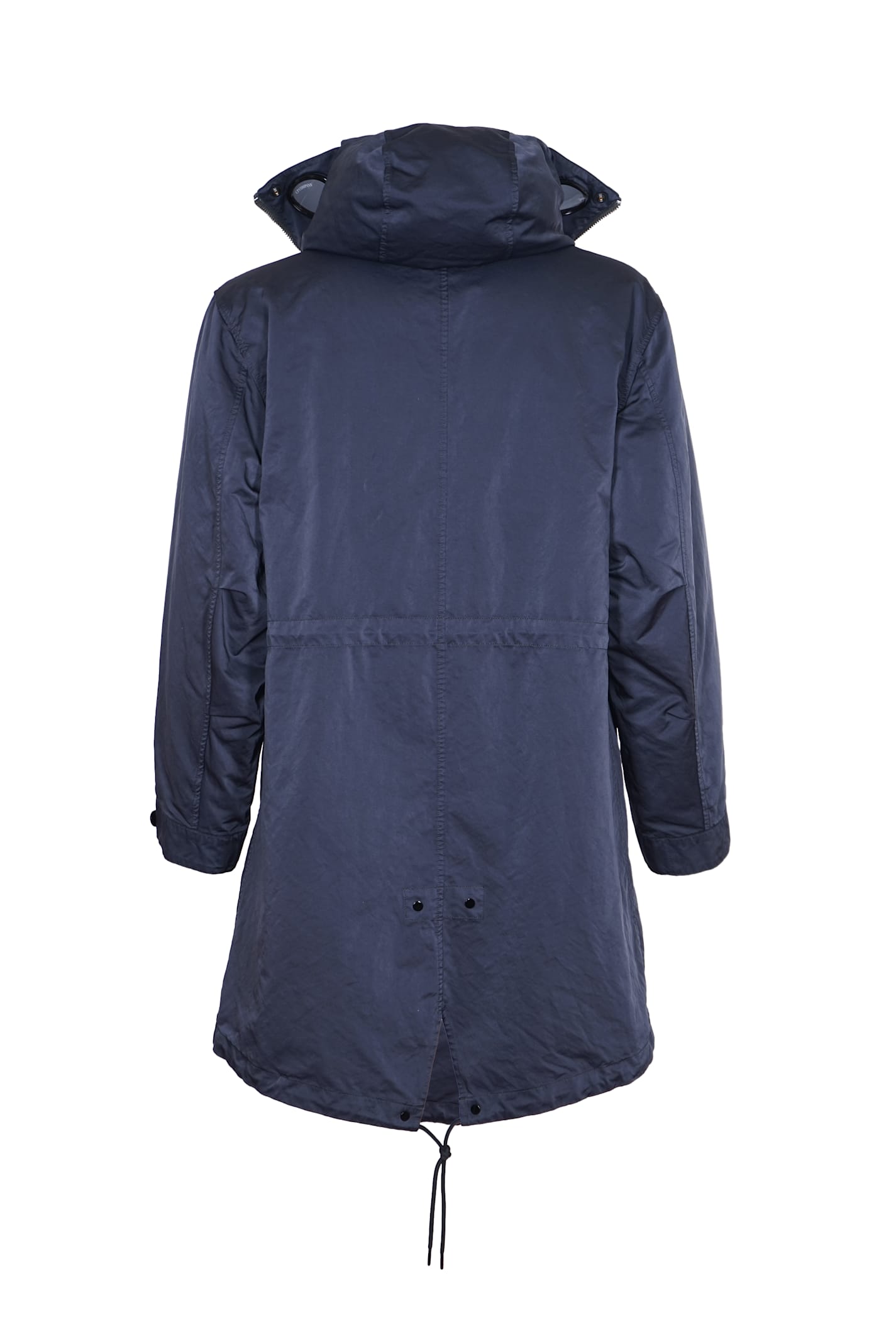 Shop C.p. Company Concealed Hooded Parka In Black