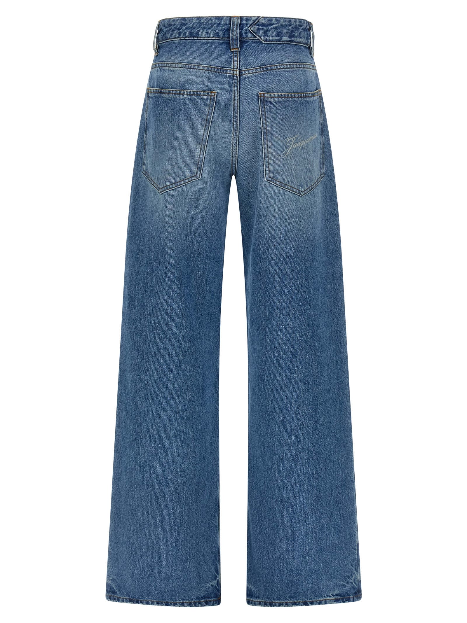 Jacquemus Le De-nîmes Large Jeans Light Blue In Blue