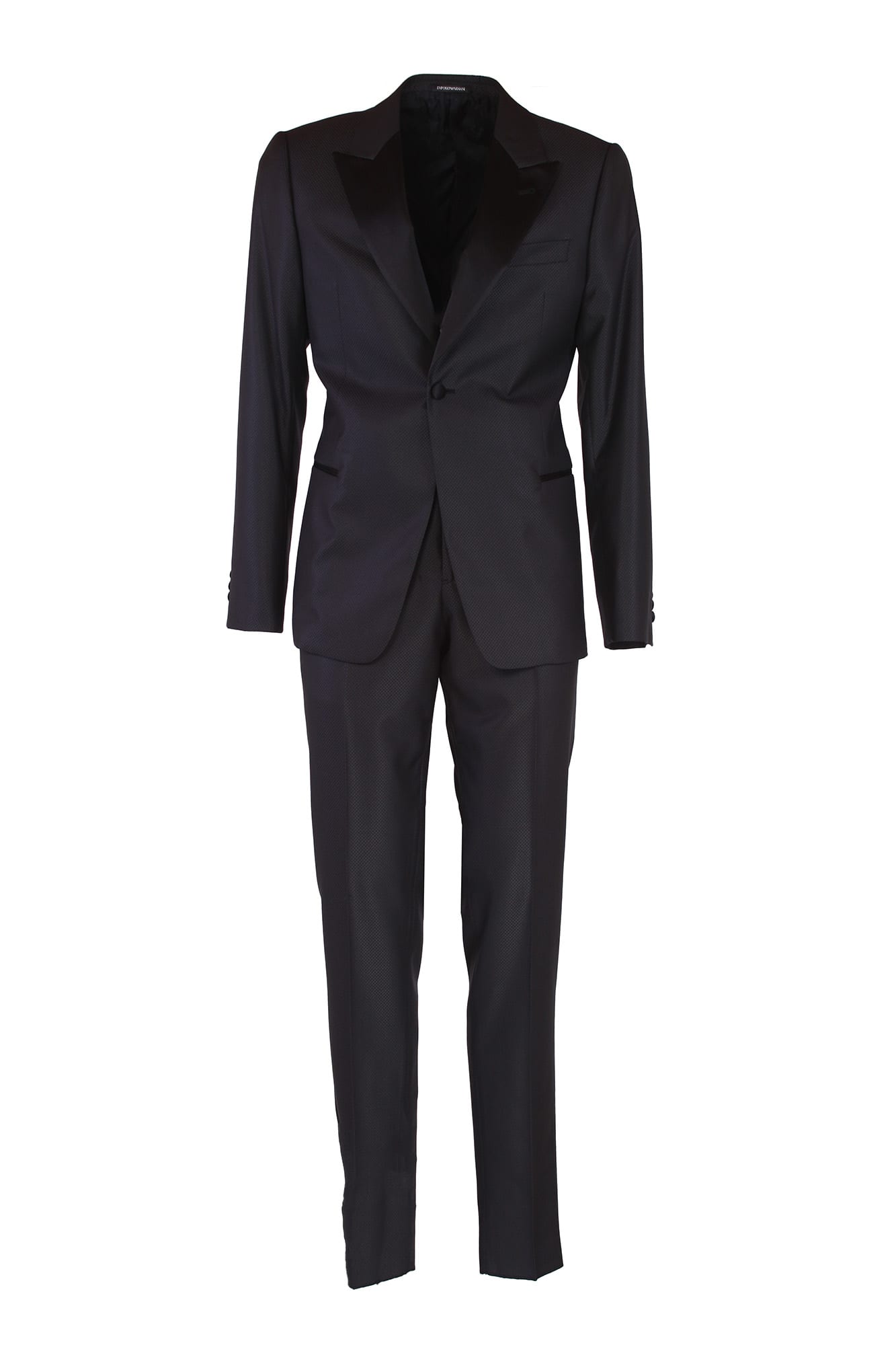 Emporio Armani Single-breasted Suit In Anthracite