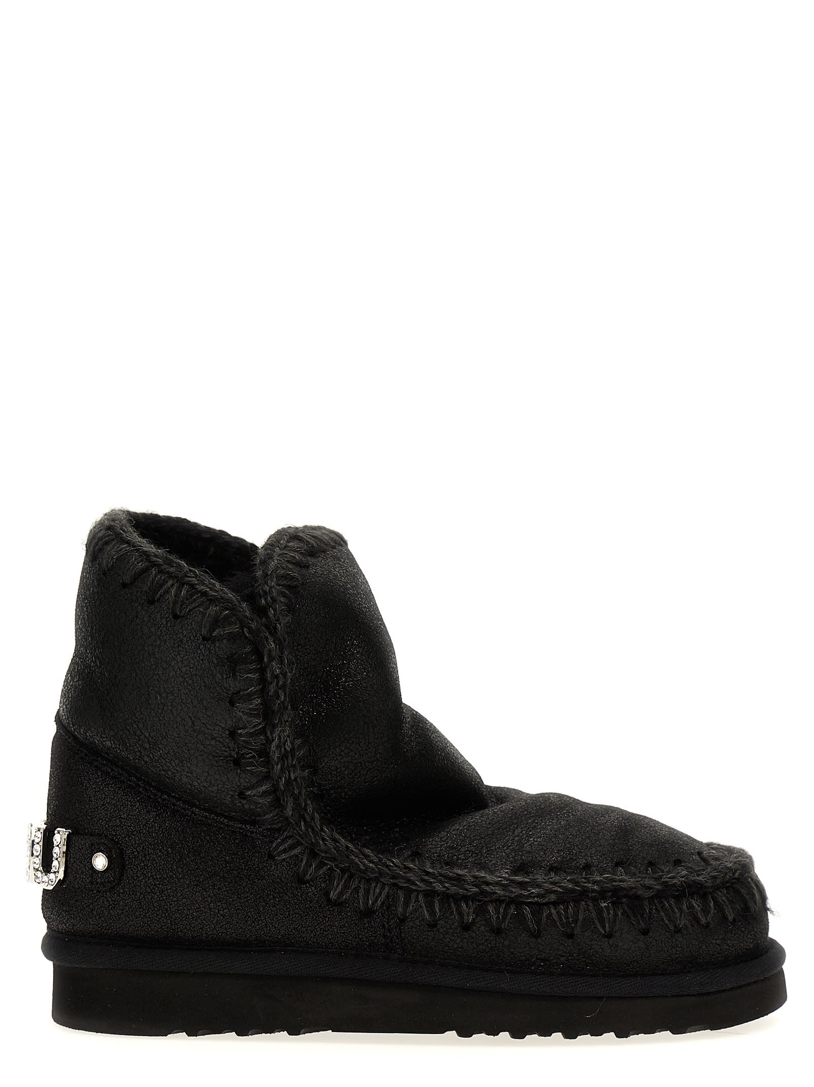 eskimo 18 Rhinestone Logo Ankle Boots