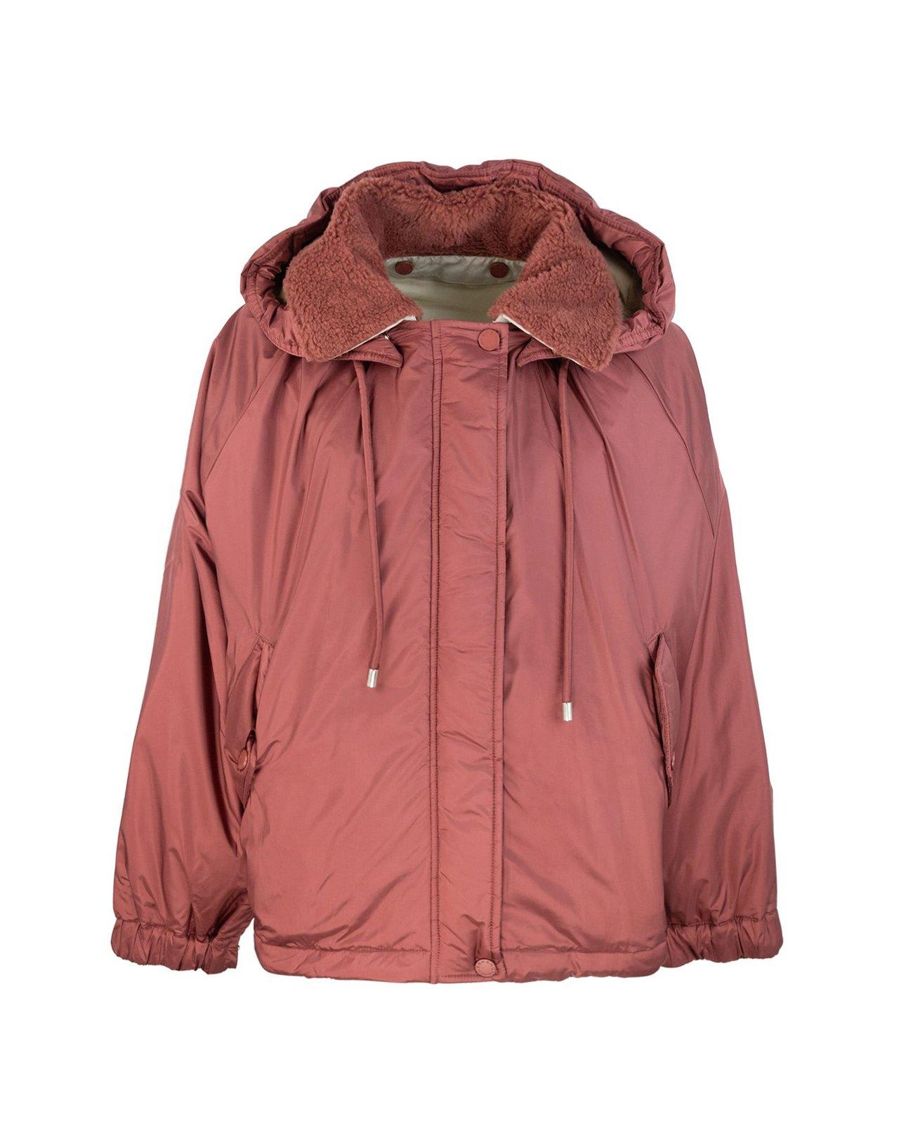 Weekend Max Mara Button Detailed Drawstring Coat