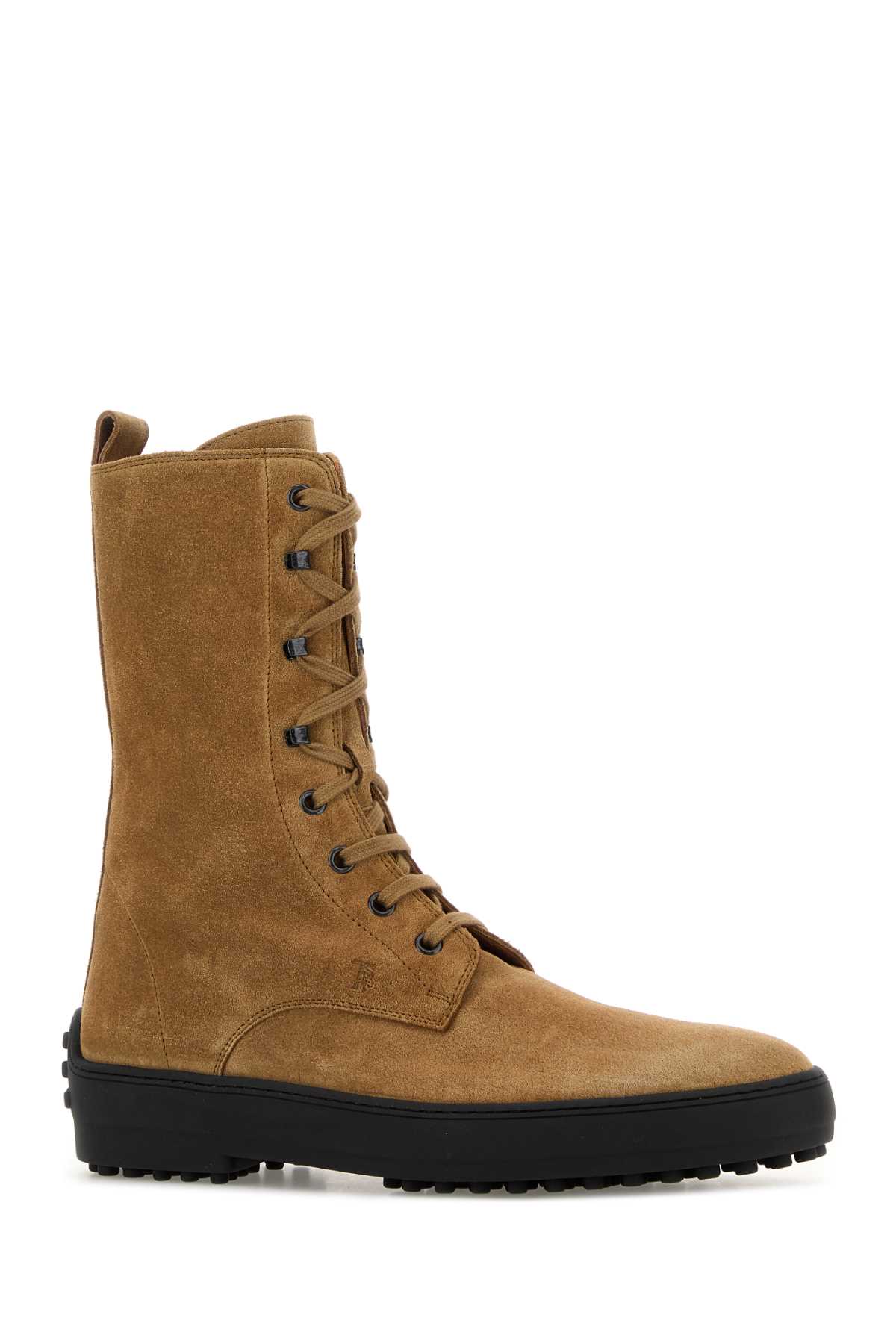 Tod's Camel Suede Winter Ankle Boots In Multi