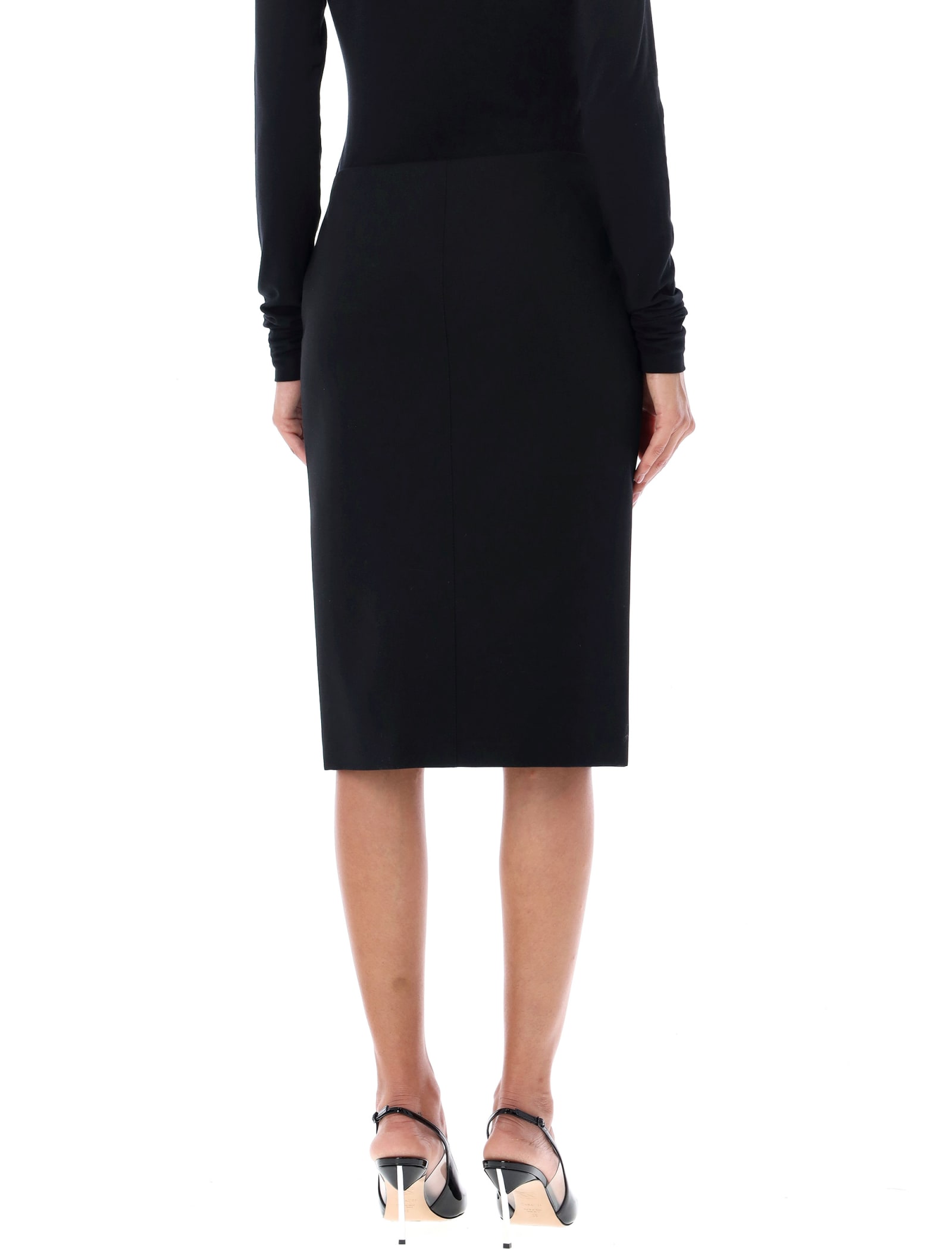 Givenchy Skirt In Wool With 4g Detail In Black