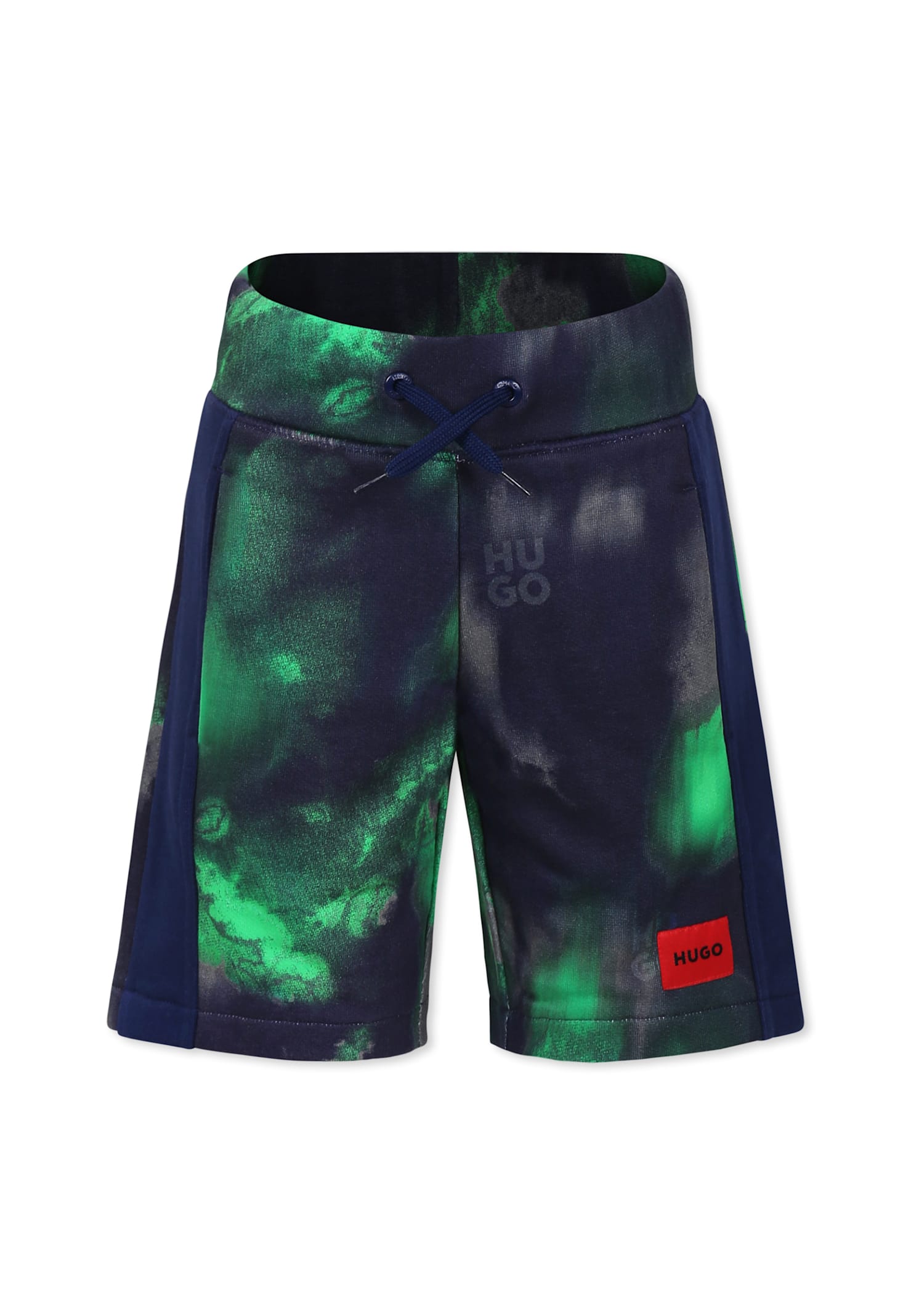 Hugo Boss Blue Shorts For Boy With Logo In Blue
