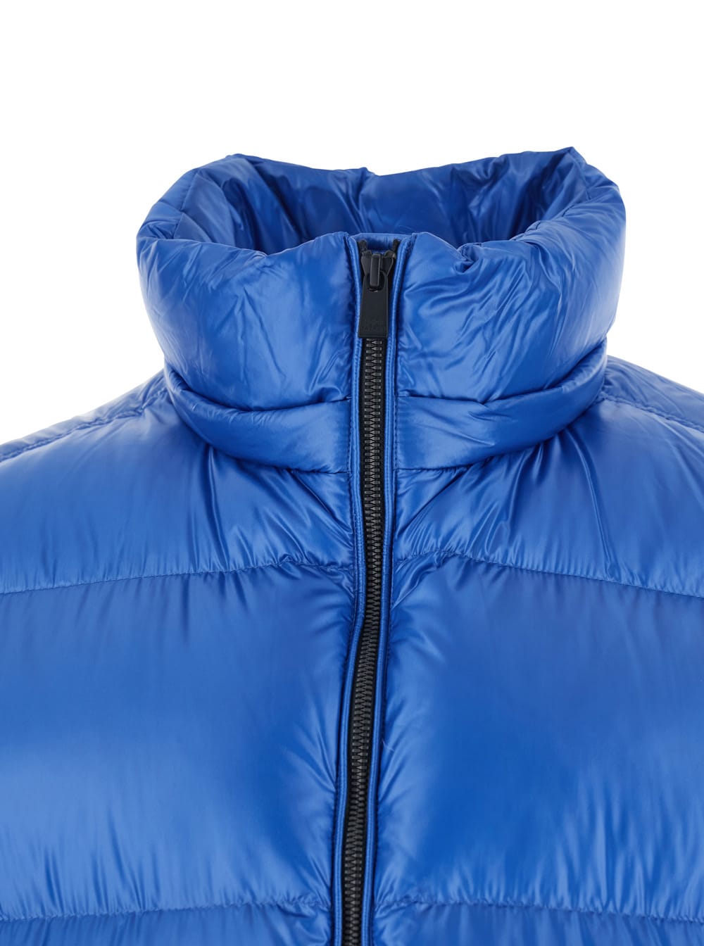 Tatras Belbo Blue Down Jacket With Fixed Hood And Logo Patch On The Sleeve In Tech Fabric Man In Blue
