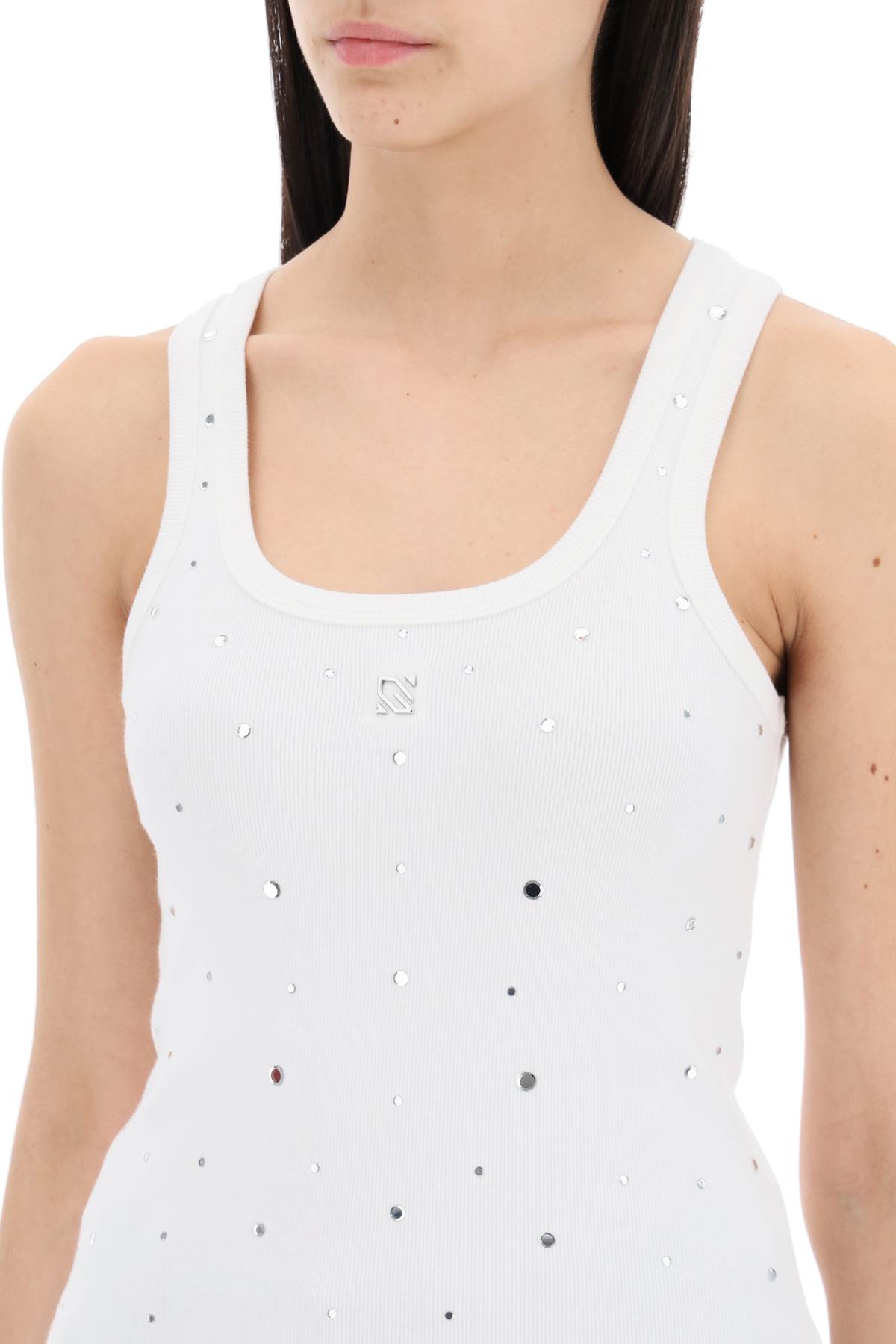 Shop Giuseppe Di Morabito Sleeveless Top With In Milk (white)