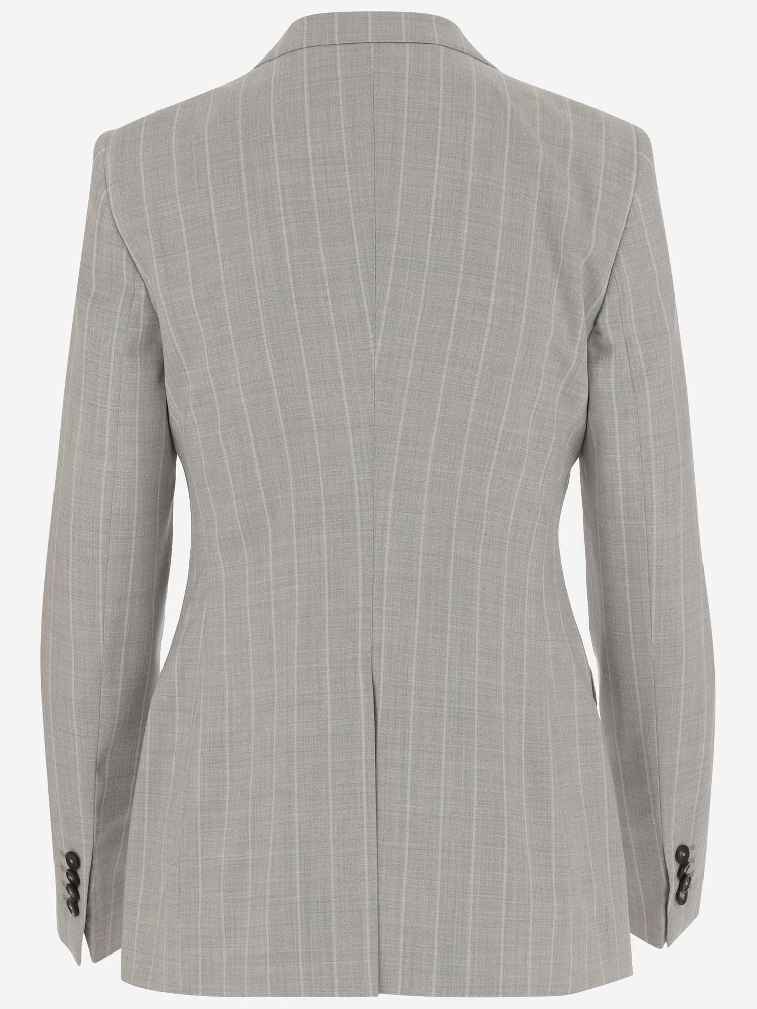 Tagliatore Wool And Silk Single-breasted Jacket In Grey