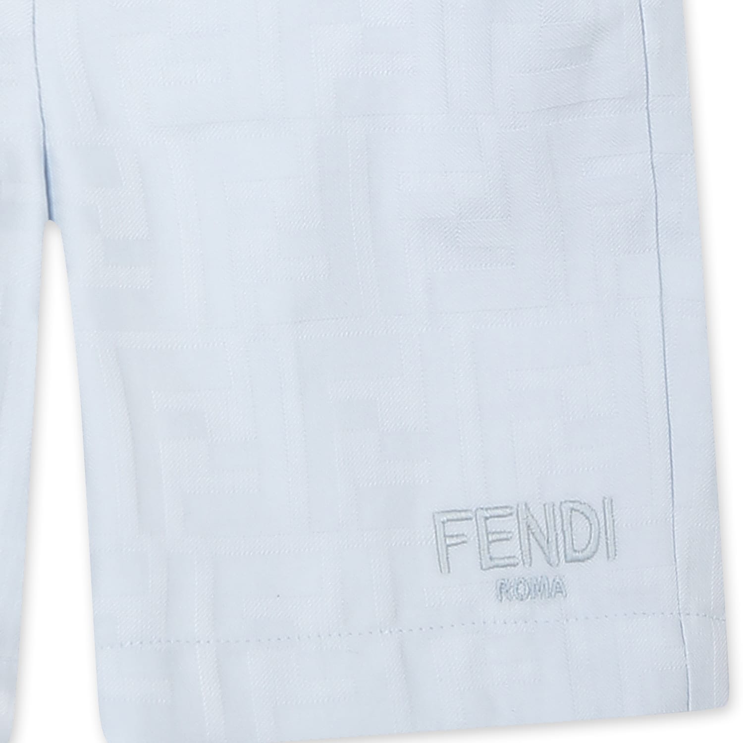 Fendi Light Blue Suit For Baby Boy With Ff In Multicolor