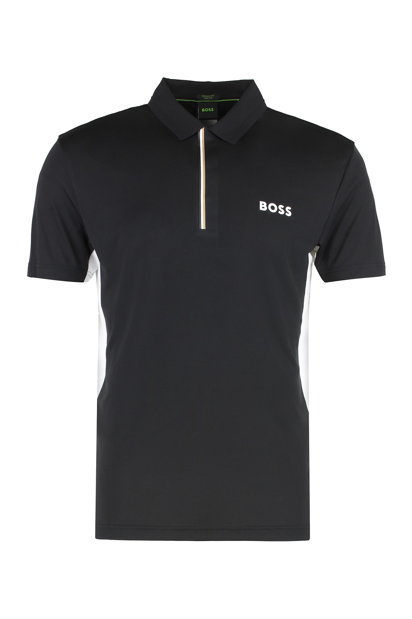 Hugo Boss Boss Technical Fabric Polo Shirt In Black