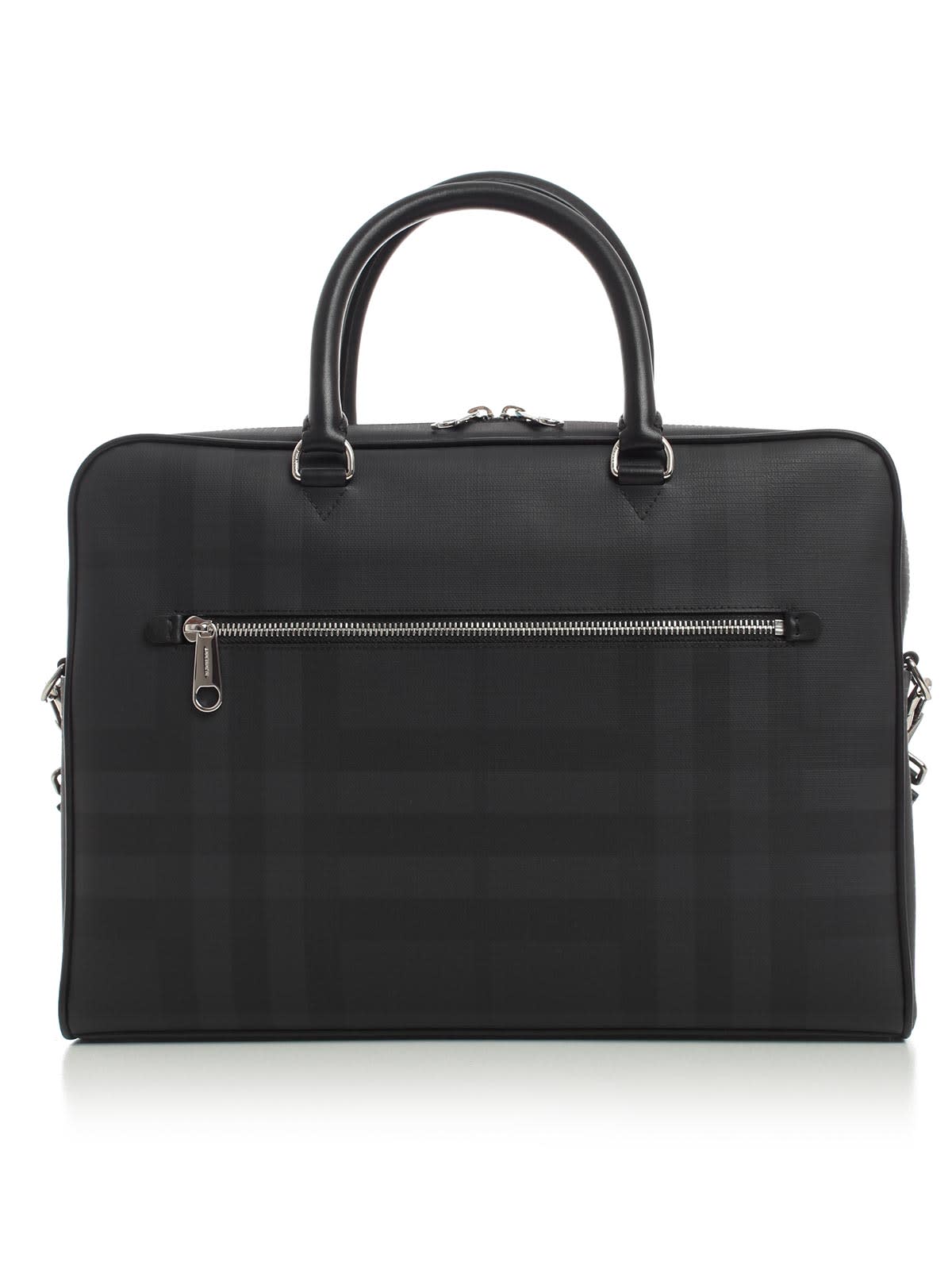 Burberry Briefcase London Check In Dark Charcoal | ModeSens