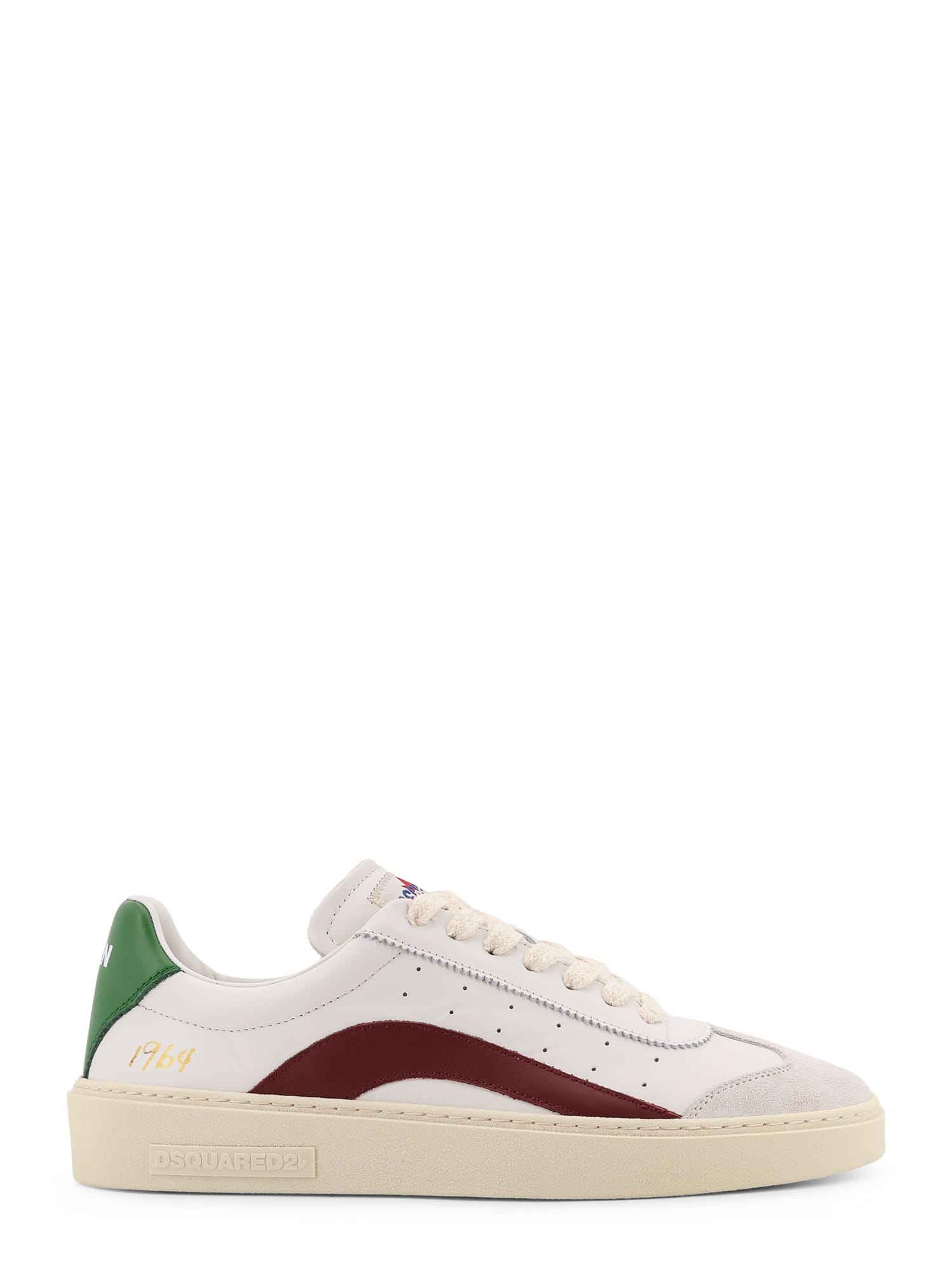 Dsquared2 Leather Low-top Sneakers Contrast Heel