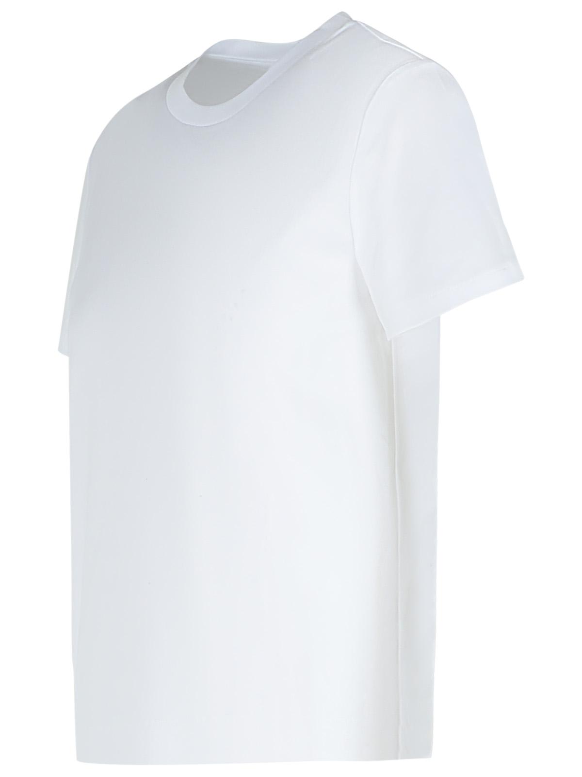 Max Mara Nernia White Cotton T-shirt In Brown