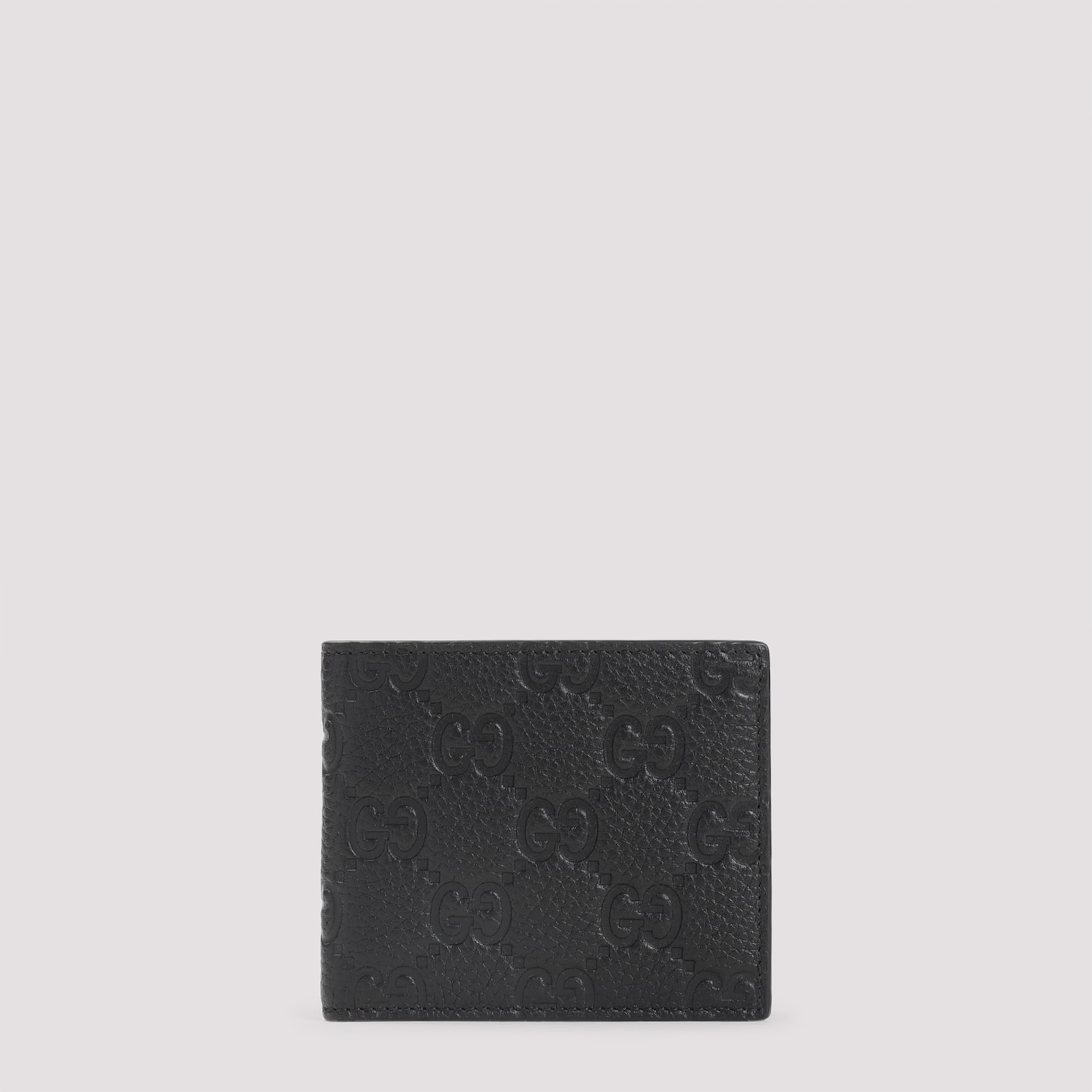 Gucci Gg Rubber-effect Bi-fold Wallet In Black