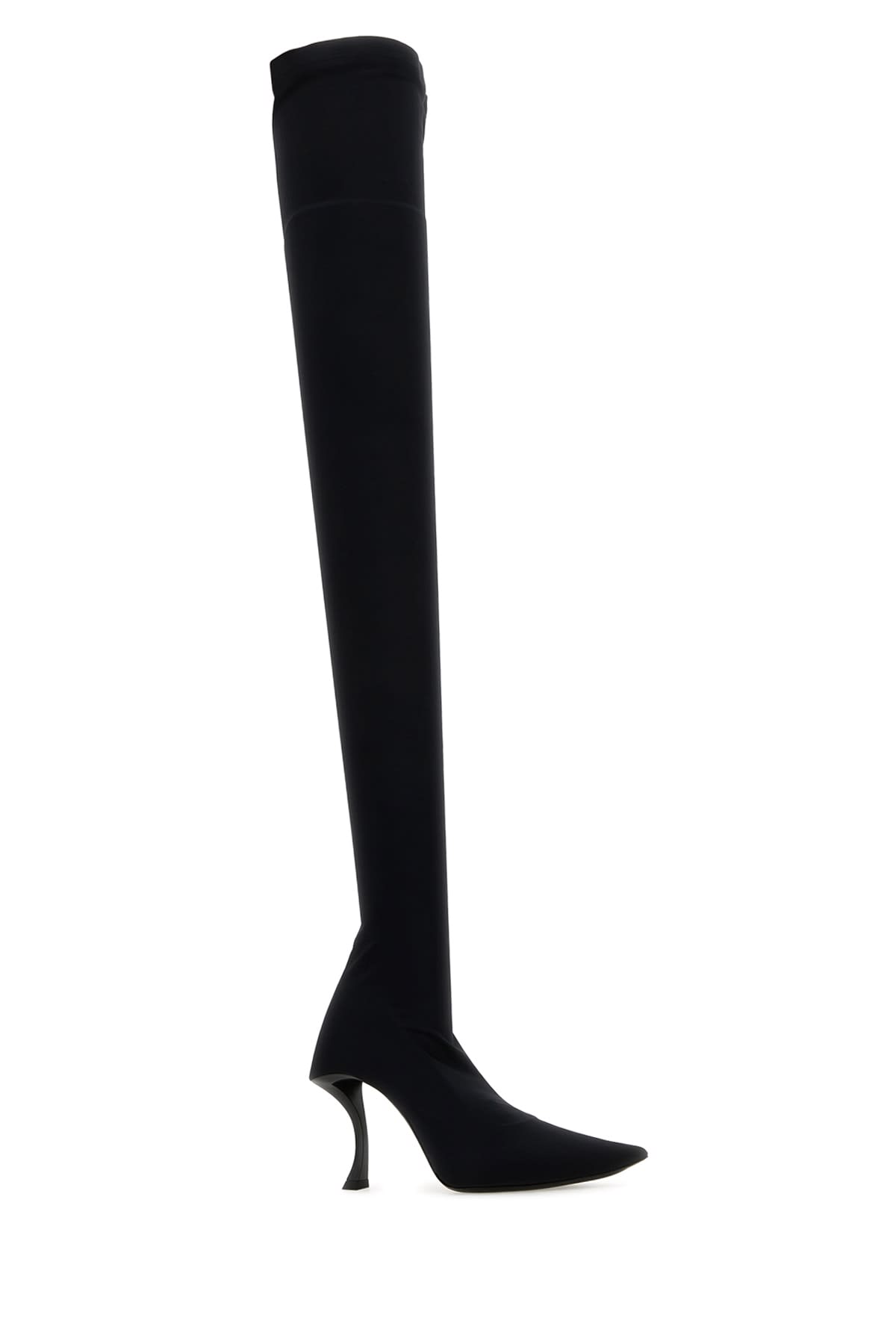 Balenciaga Hourglass Stretch-knit Over-the-knee Boots In Black